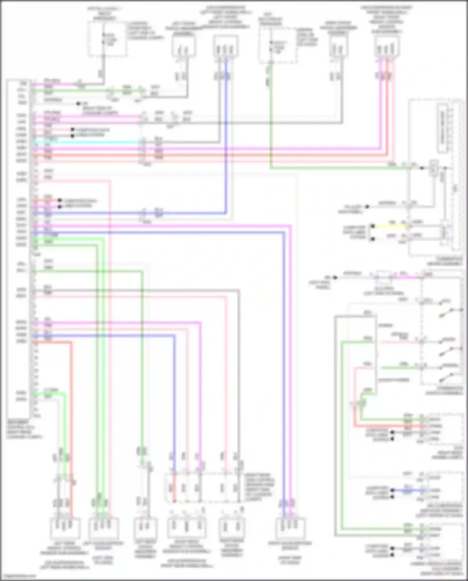 Wiring diagram left acceleration sensor for Lexus LC I (2016-2024) (1 of 1)