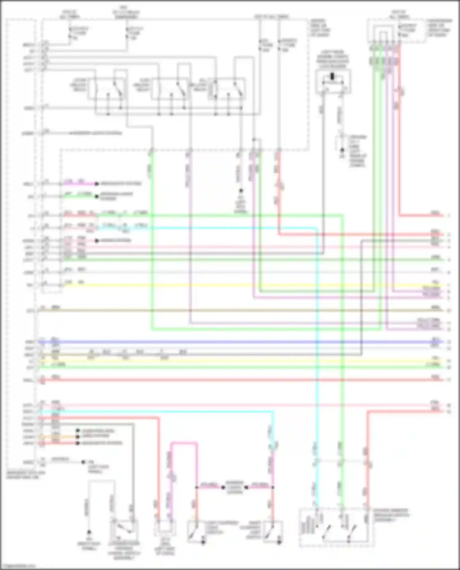 Wiring diagram left courtesy light switch for Lexus LC I (2016-2024) (3 of 7)