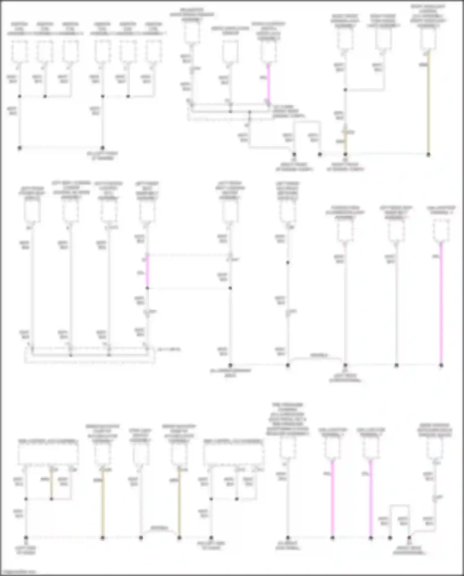 Wiring diagram left front multiplex network door ecu for Lexus LC I (2016-2024) (5 of 18)