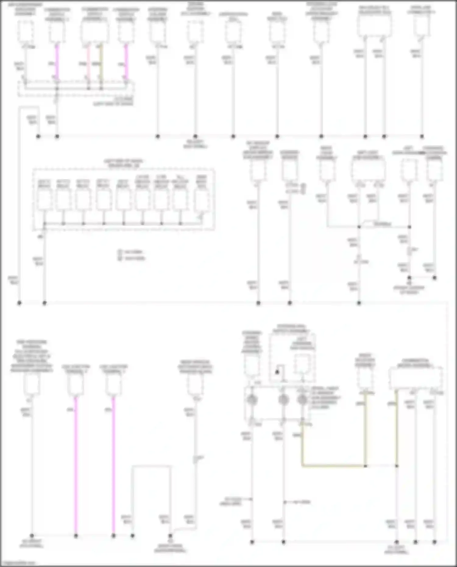 Wiring diagram left visor assembly for Lexus LC I (2016-2024) (3 of 3)