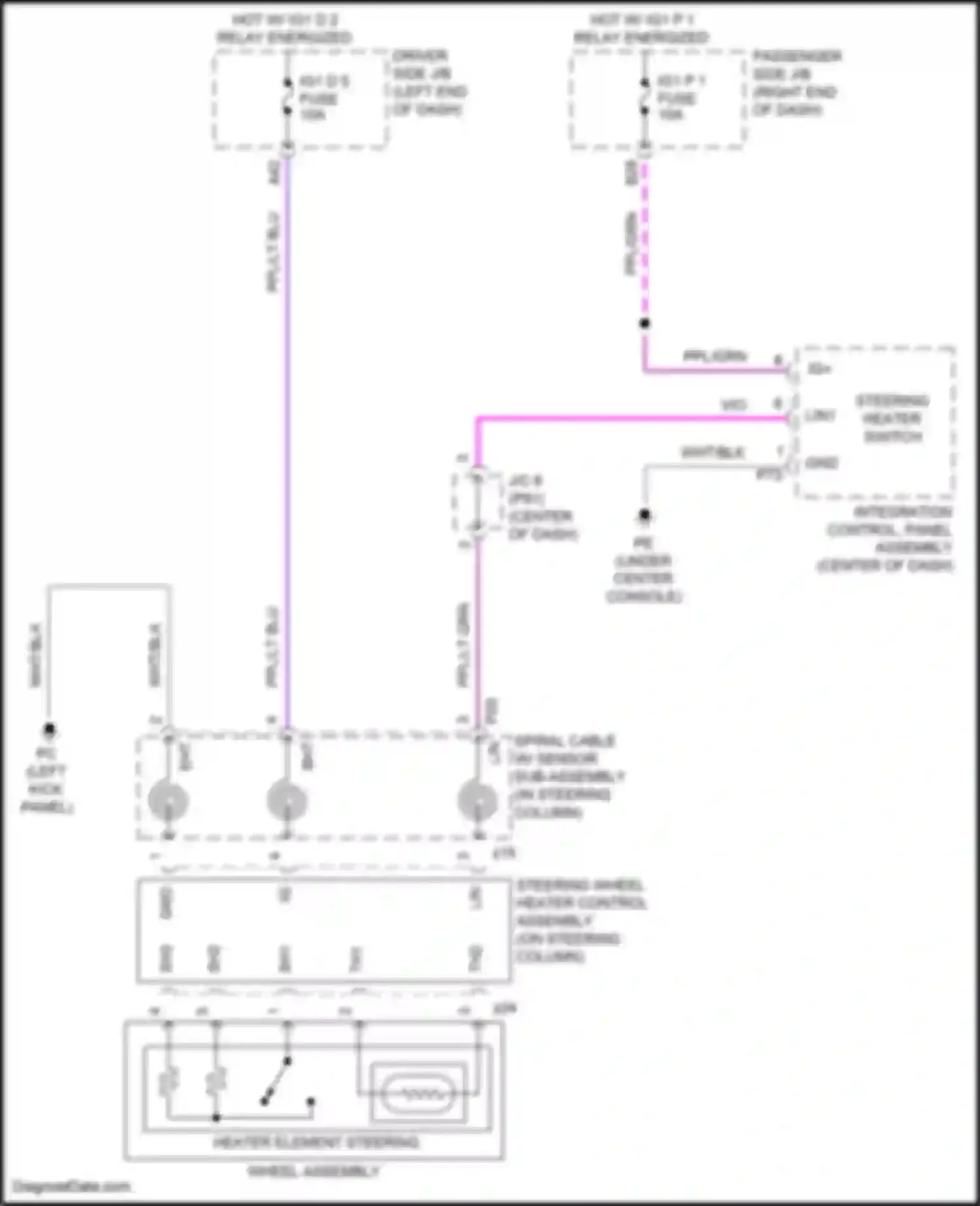Wiring diagram passenger side j/b for Lexus LC I (2016-2024) (3 of 47)