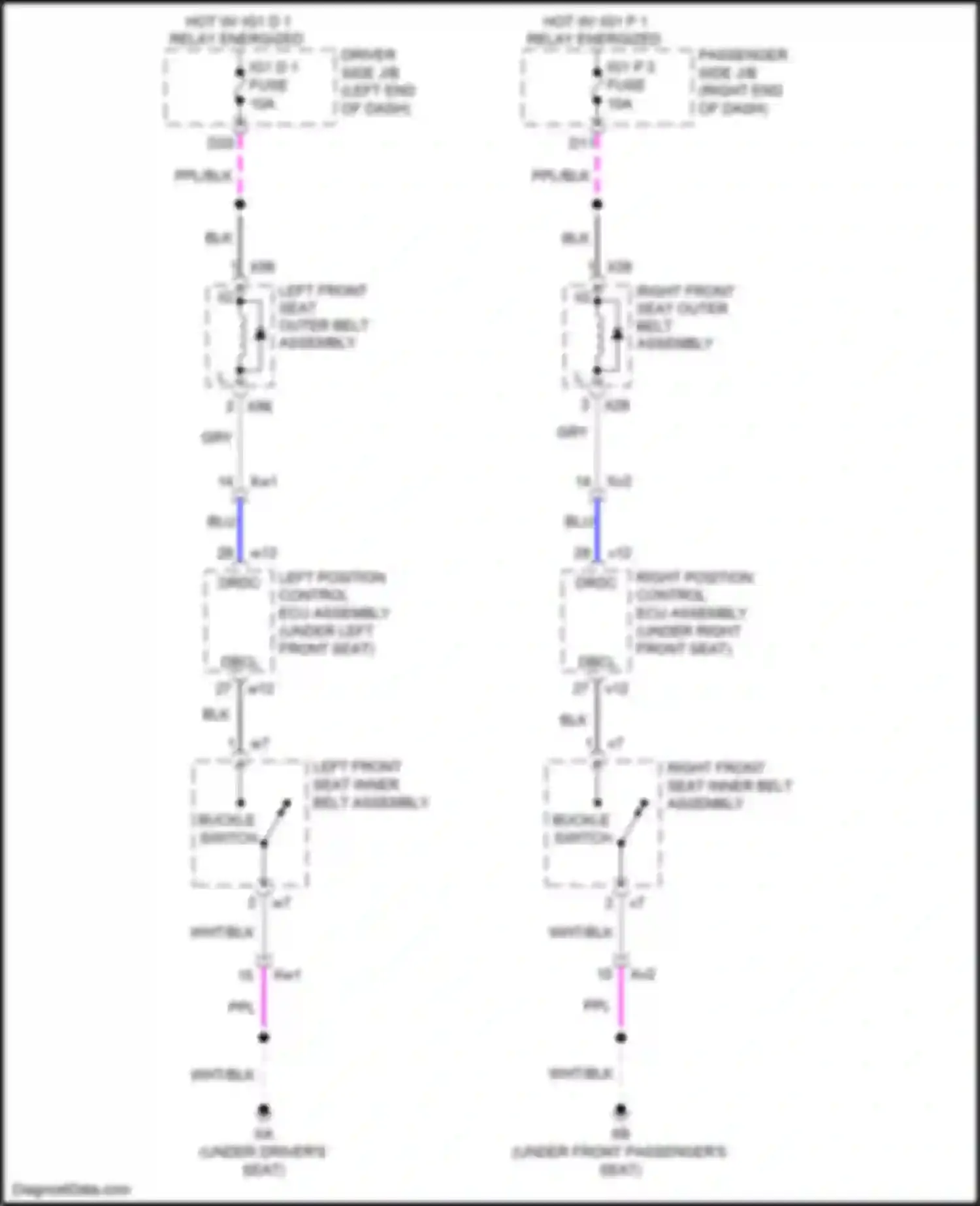 Wiring diagram right position control ecu assembly for Lexus LC I (2016-2024) (7 of 9)