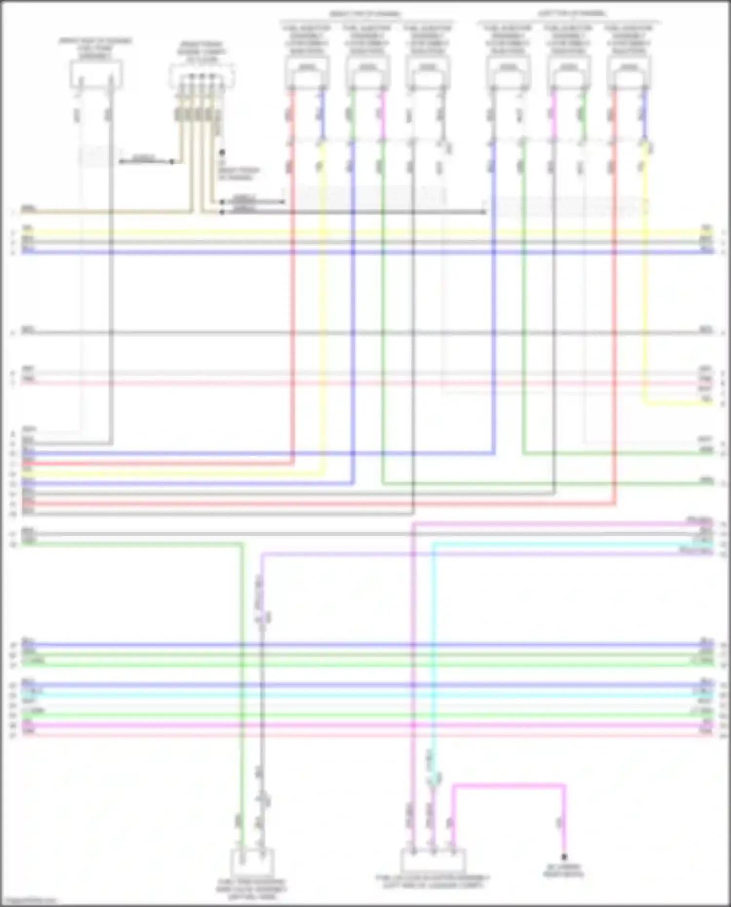Wiring diagram (right side of engine for Lexus LC I (2016-2024) (3 of 5)