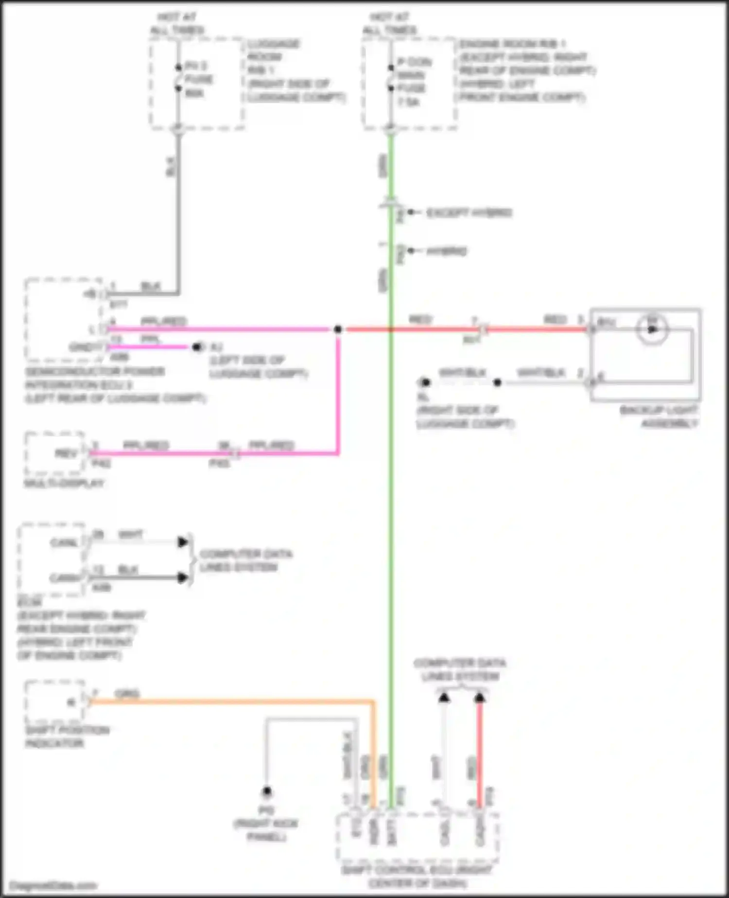 Wiring diagram semiconductor power integration ecu 3 for Lexus LC I (2016-2024) (2 of 13)