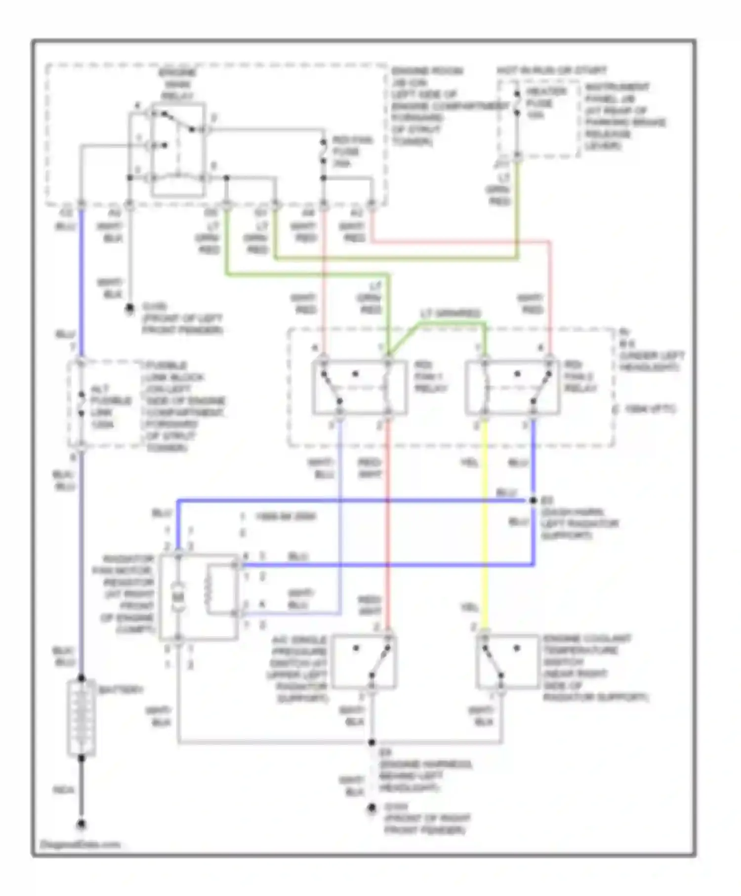 LS Lexus II (1994-2000): Cooling fan circuit
