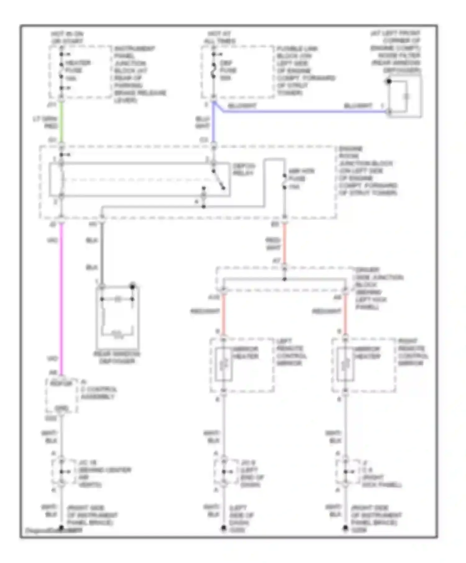 LS Lexus II (1994-2000): Defogger circuit