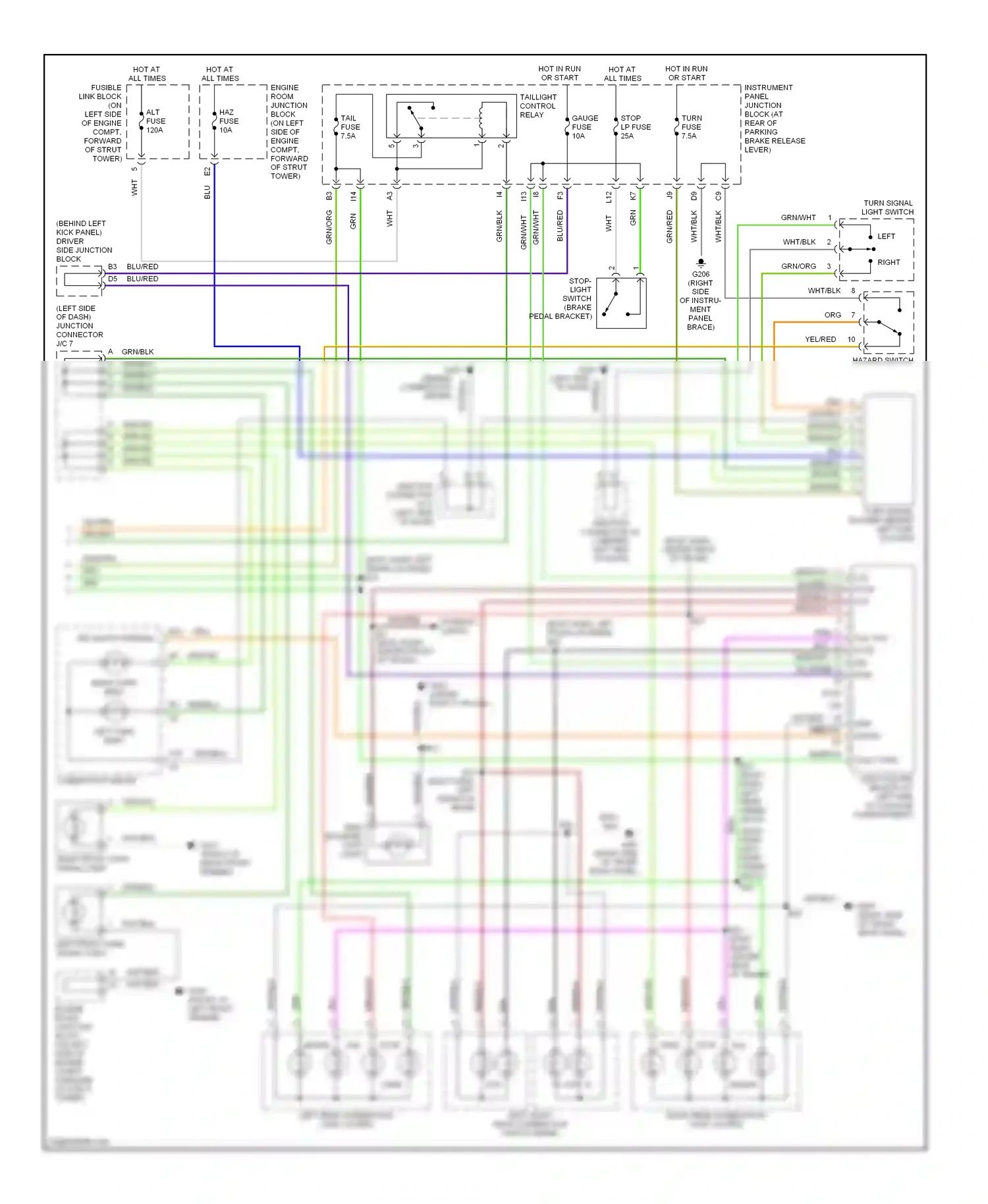Lexus LS II (1994-2000) blk/red wiring diagram  (6 of 16)
