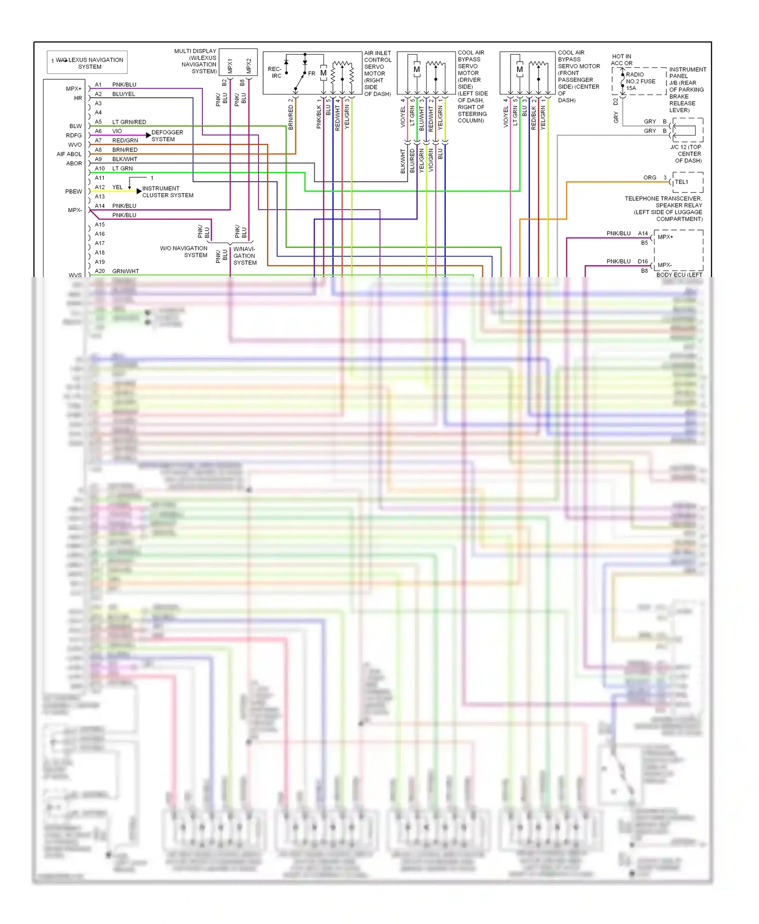 Lexus LS II (1994-2000) blu/ blk wiring diagram  (1 of 2)