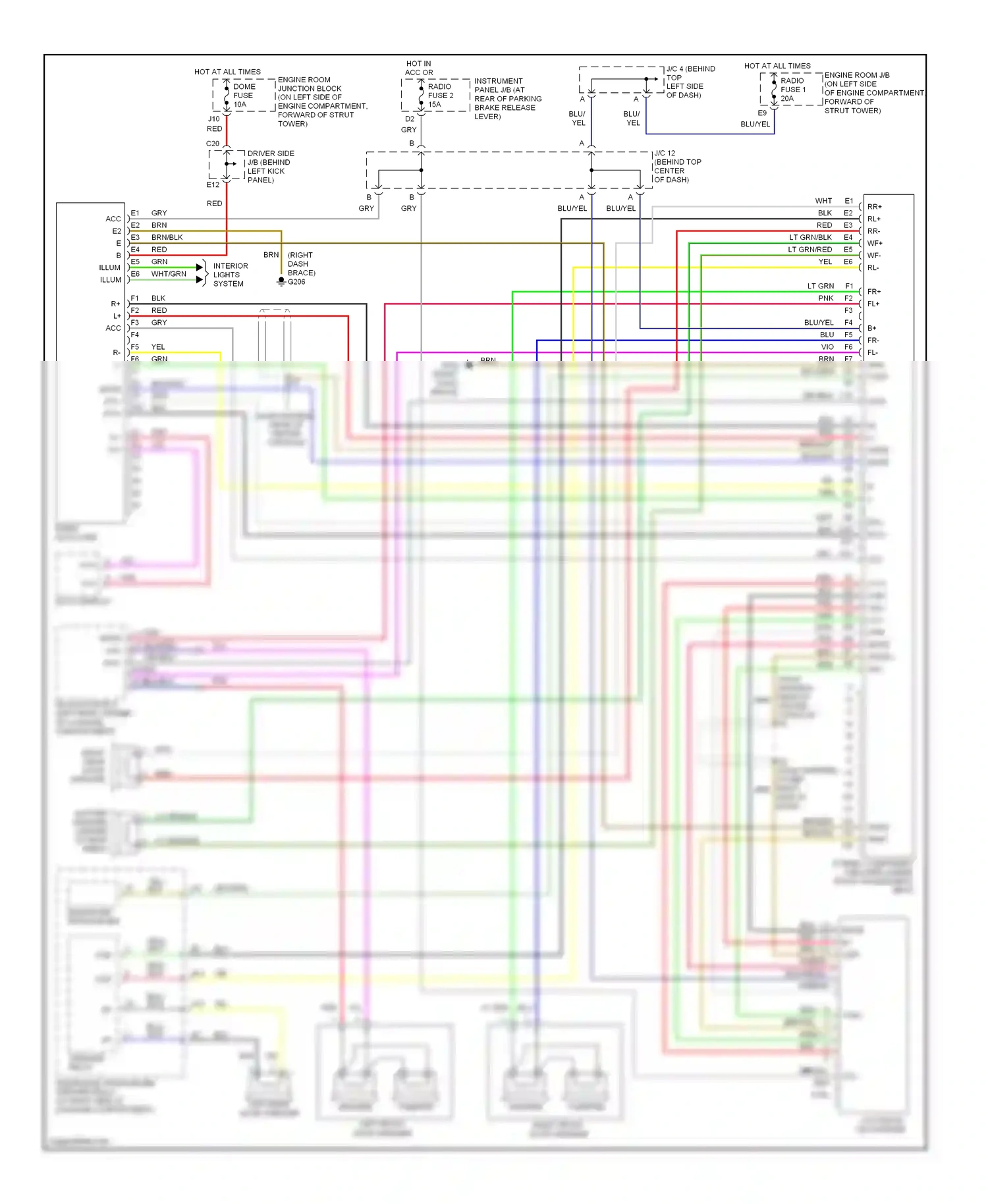Lexus LS II (1994-2000) blu/red wiring diagram  (29 of 32)