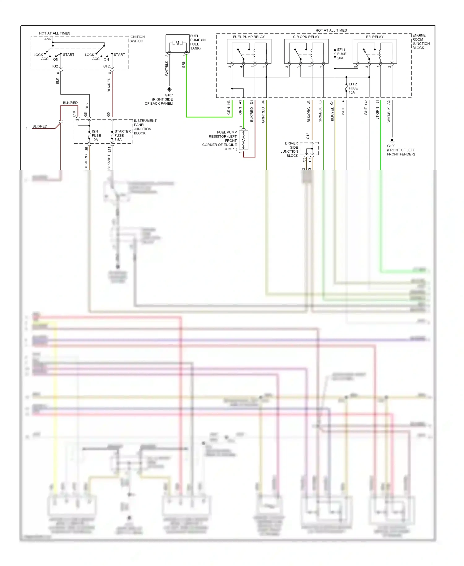 Lexus LS II (1994-2000) blu/red wiring diagram  (18 of 32)
