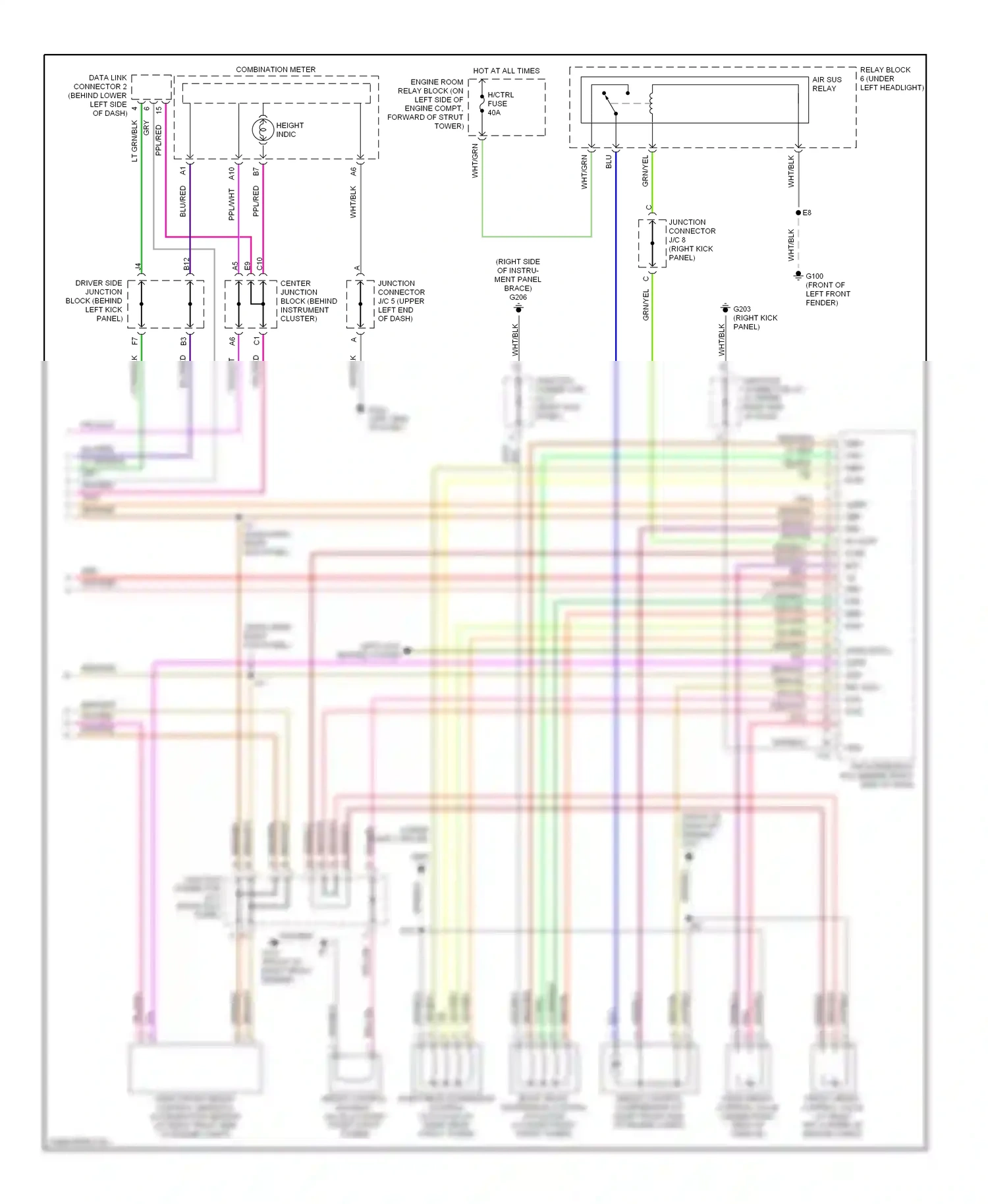 Lexus LS II (1994-2000) blu/red wiring diagram  (13 of 32)