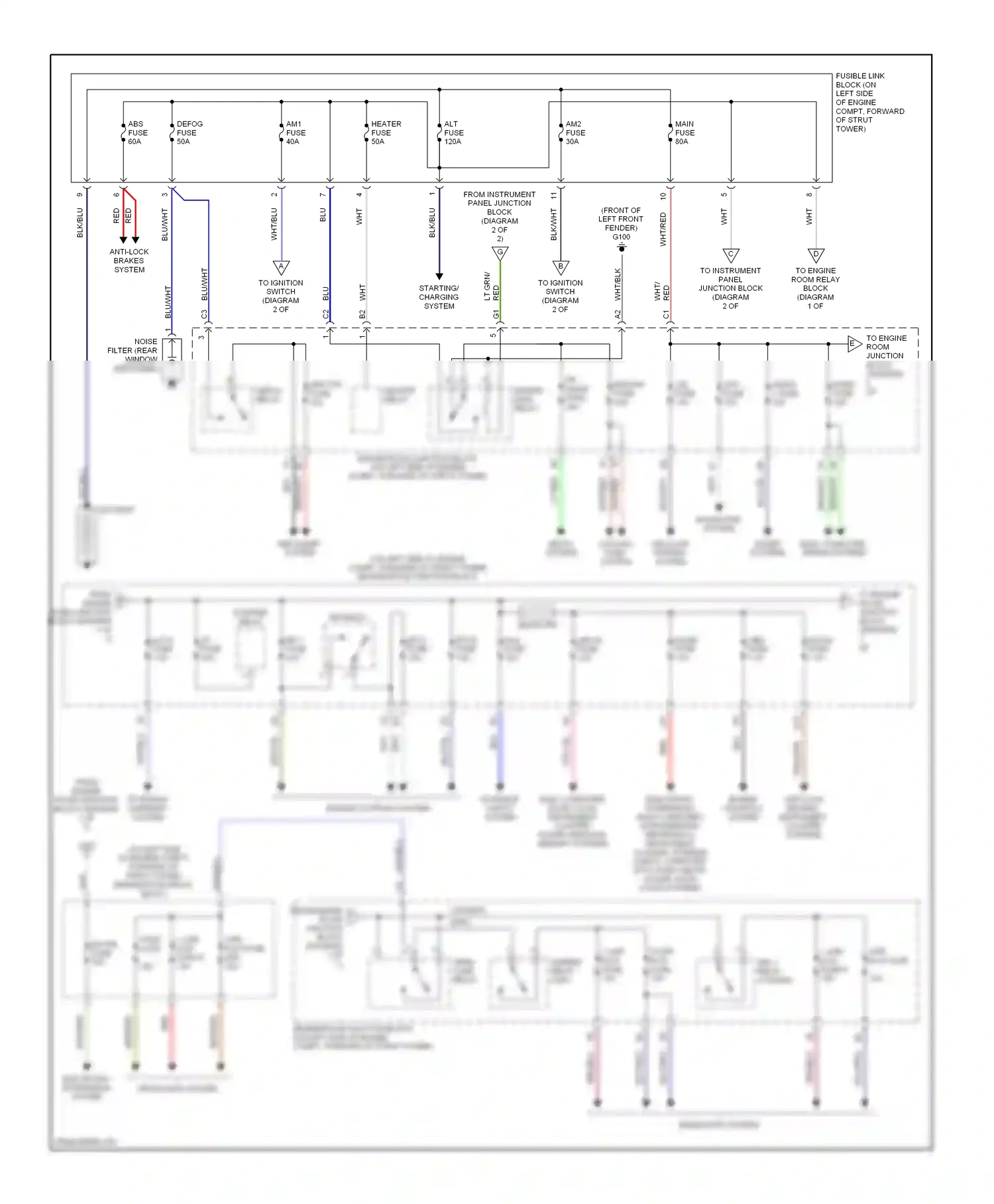 Lexus LS II (1994-2000) engine controls system wiring diagram  (4 of 4)