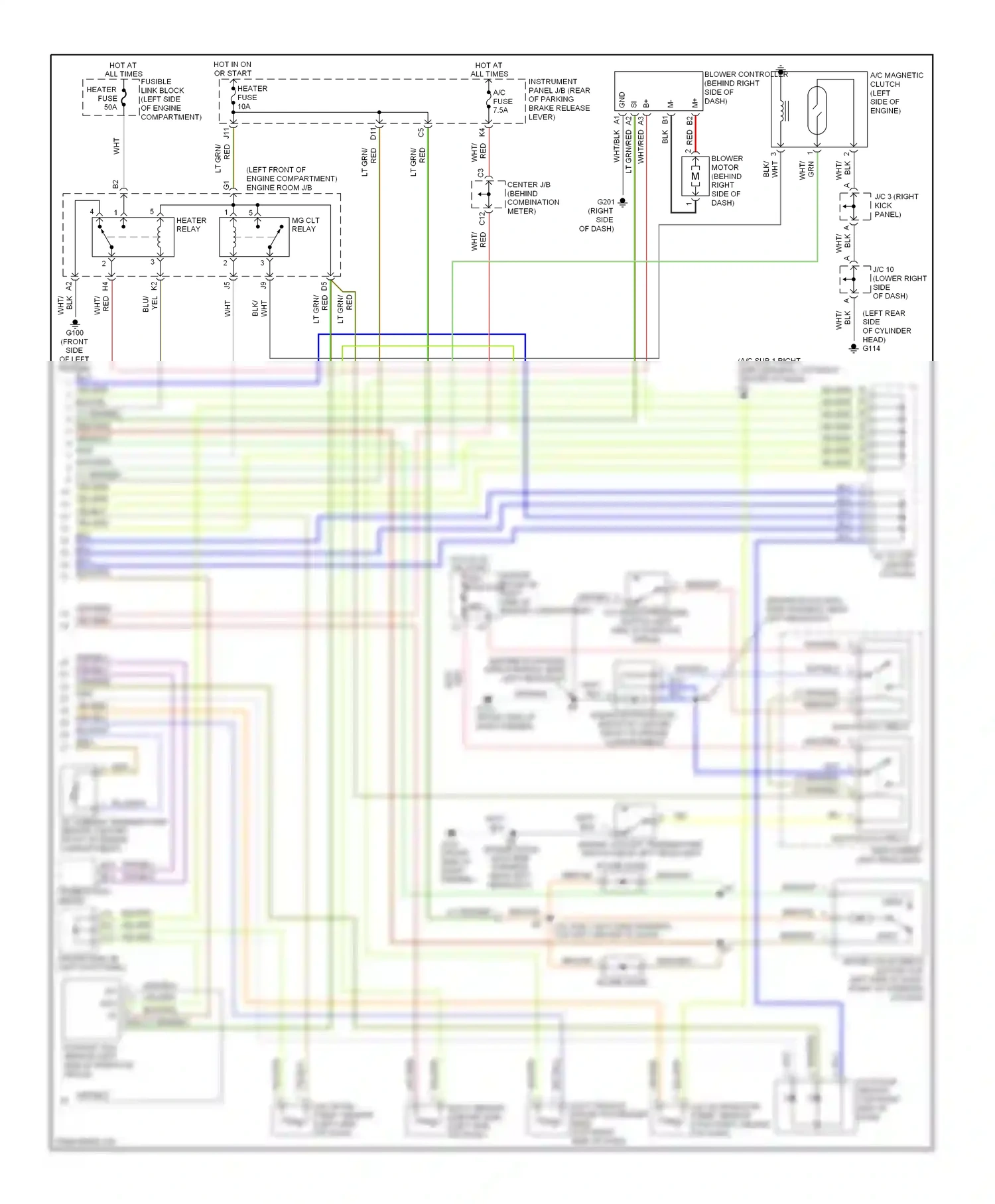 Lexus LS II (1994-2000) gry/blu wiring diagram  (2 of 3)