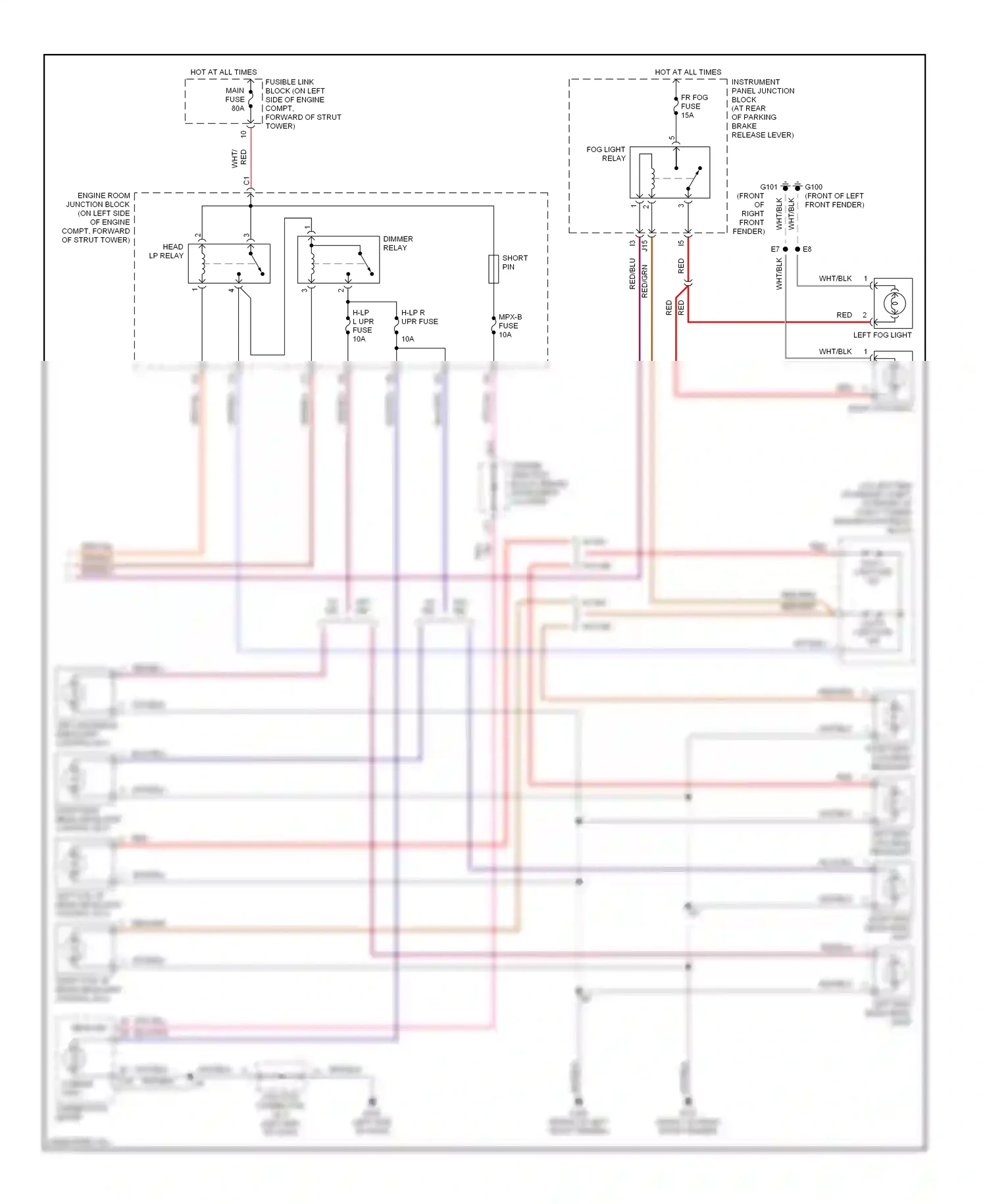 Lexus LS II (1994-2000) head ind wiring diagram  (1 of 1)