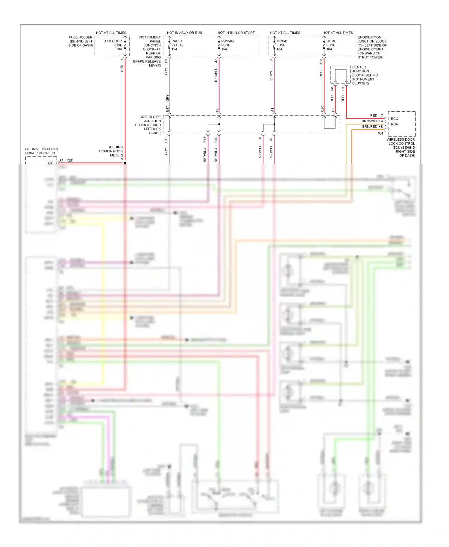 Lexus LS II (1994-2000) headlight switch wiring diagram  (1 of 4)