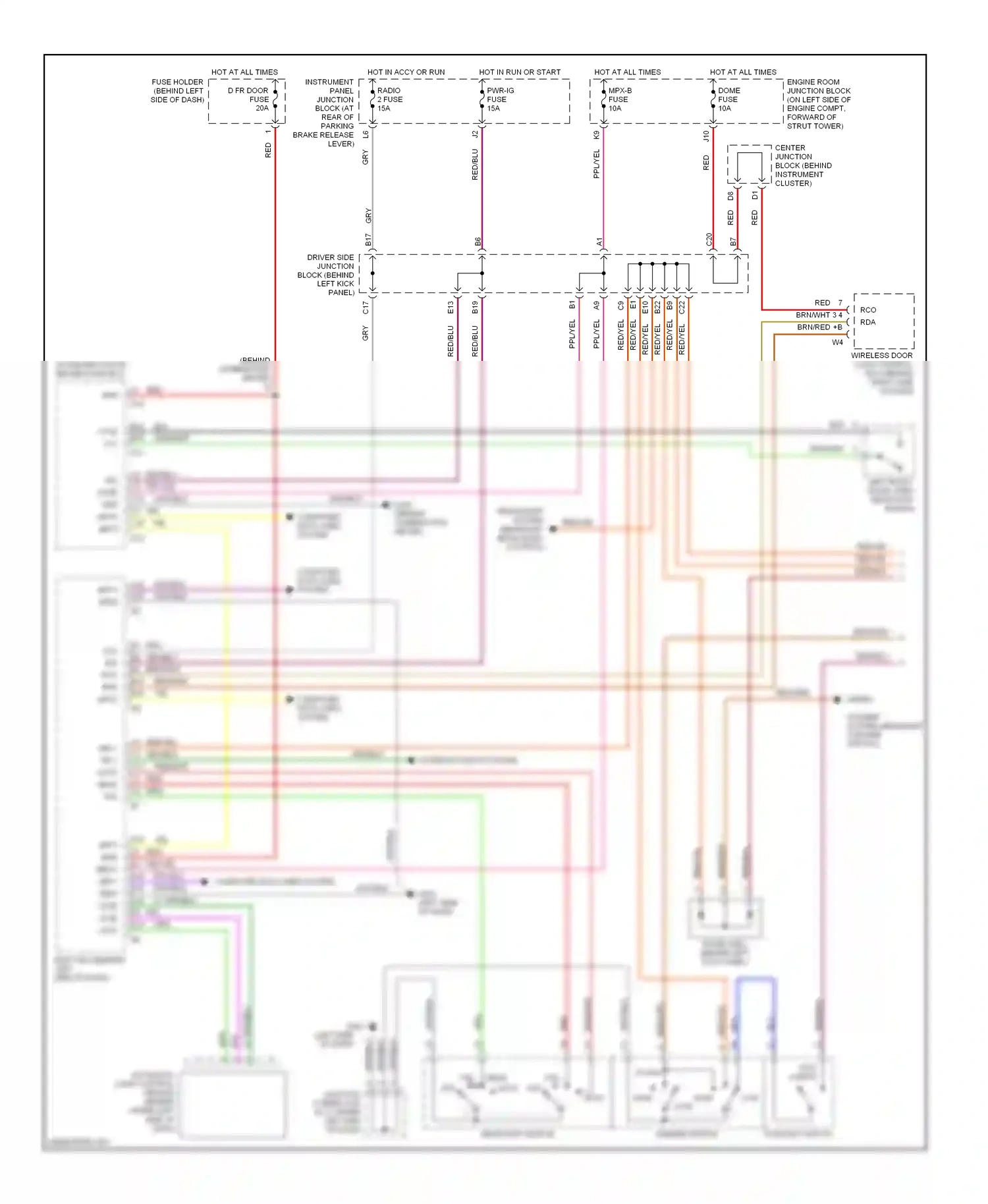 Lexus LS II (1994-2000) headlights system (headlight beam level control) wiring diagram  (1 of 1)