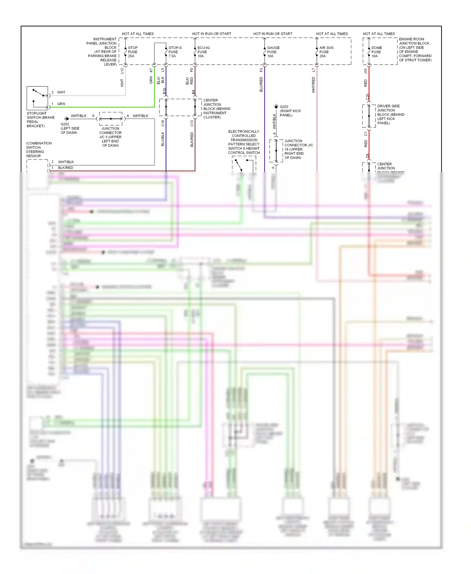 Lexus LS II (1994-2000) ppl/yel wiring diagram  (5 of 15)