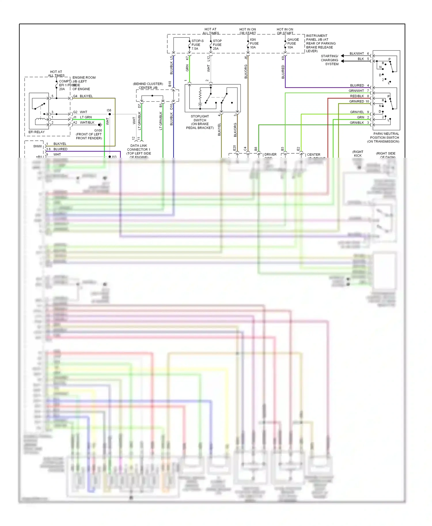 Lexus LS II (1994-2000) red/blu wiring diagram  (21 of 30)