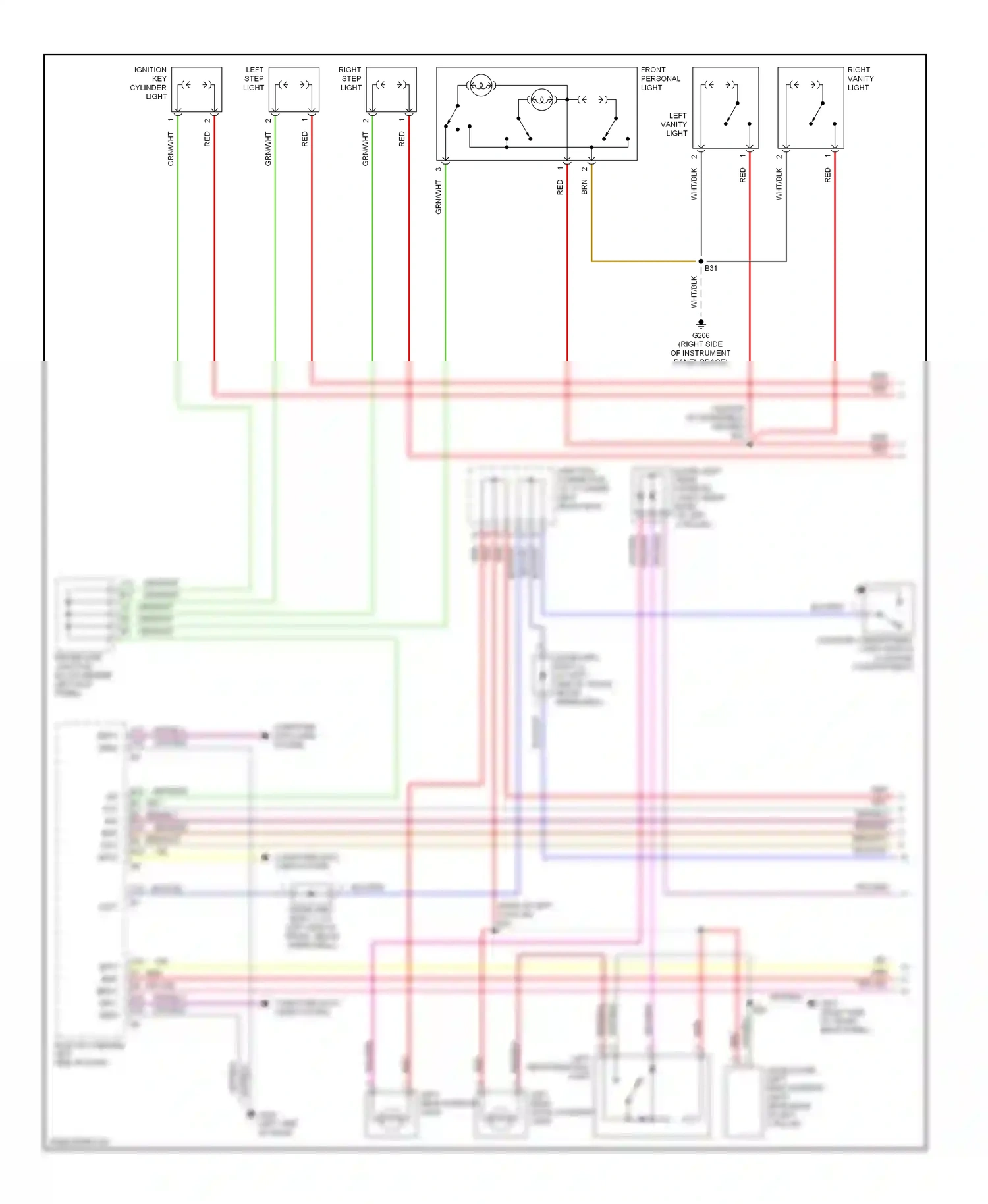 Lexus LS II (1994-2000) right step light wiring diagram  (1 of 1)