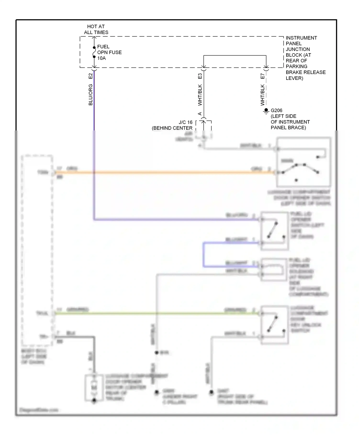 Lexus LS II (1994-2000) tsw wiring diagram  (2 of 2)