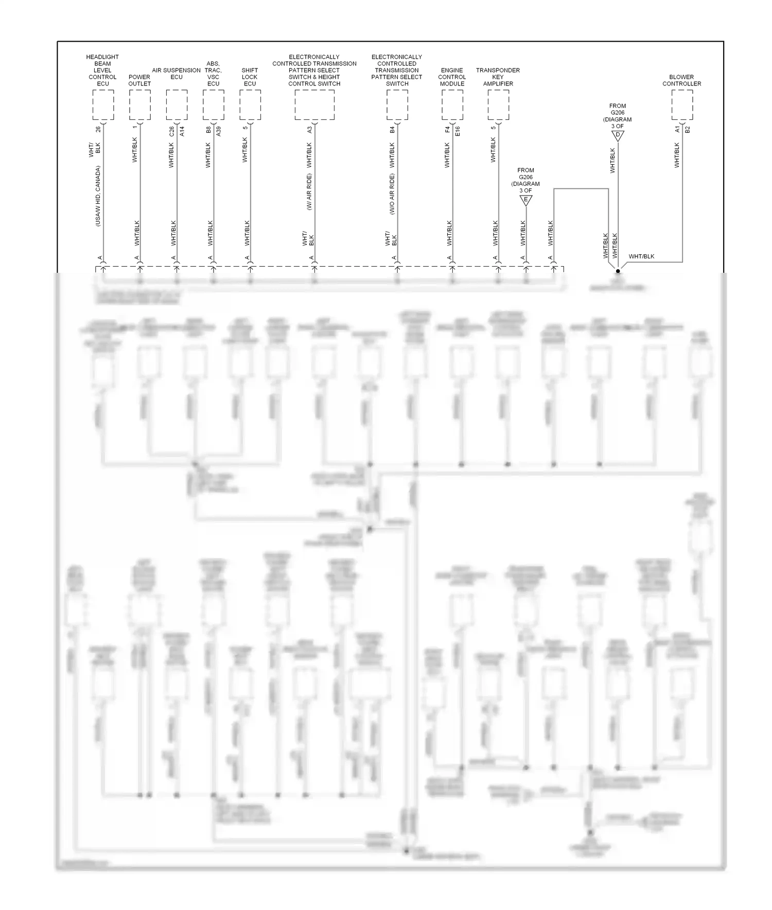 Lexus LS II (1994-2000) w/ memory wiring diagram  (3 of 3)