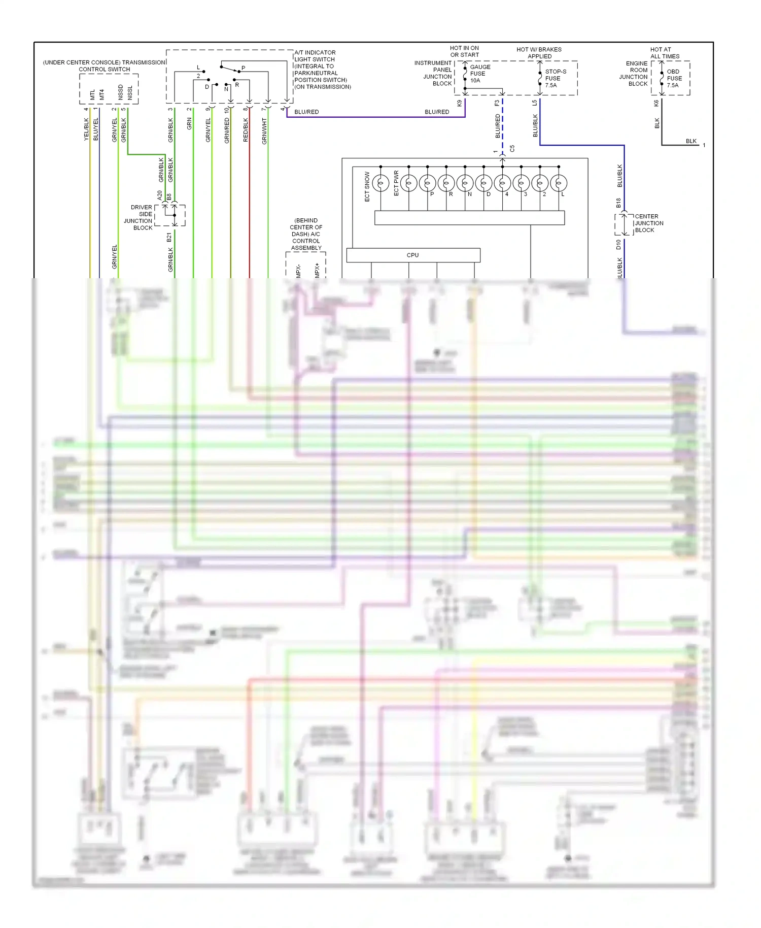 Lexus LS II (1994-2000) w/o navigation wiring diagram  (3 of 3)
