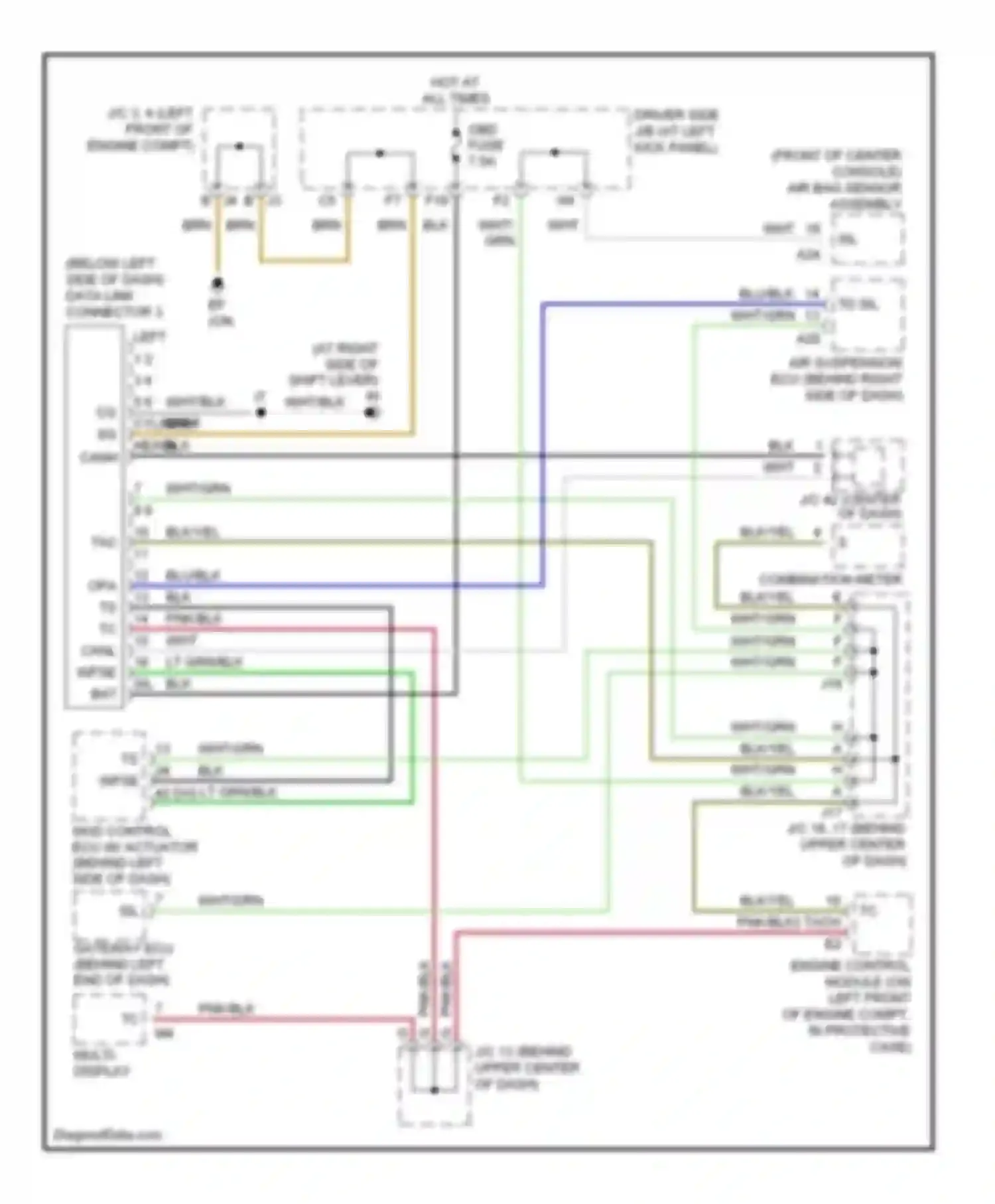 LS Lexus III facelift (2003-2006): Data link connector circuit