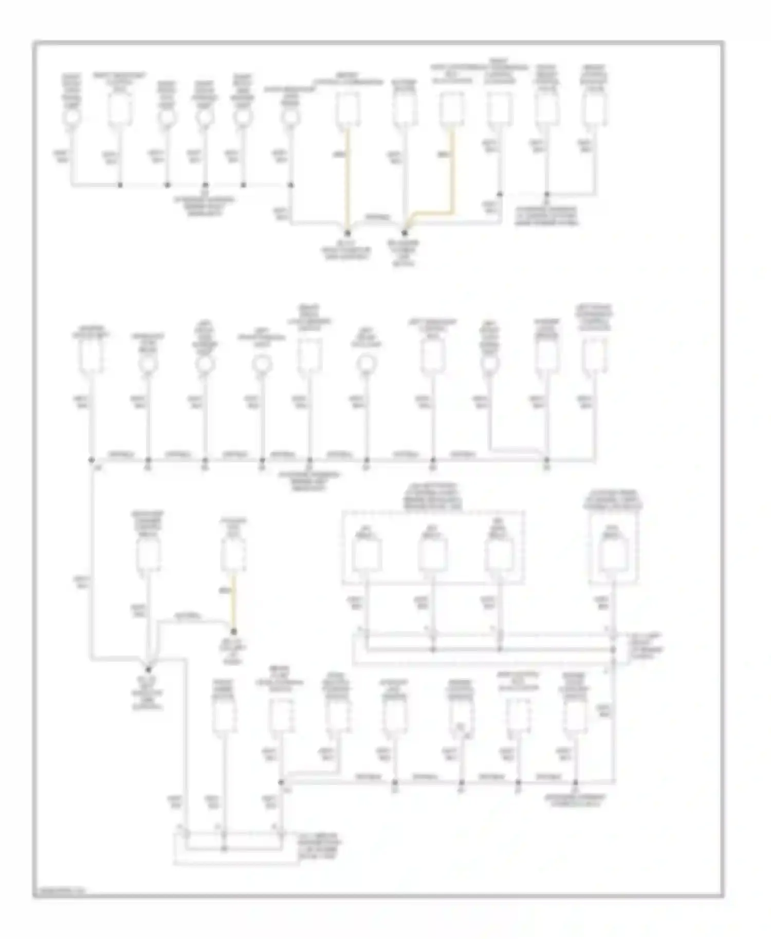 LS Lexus III facelift (2003-2006): Ground distribution circuit (1 of 5)