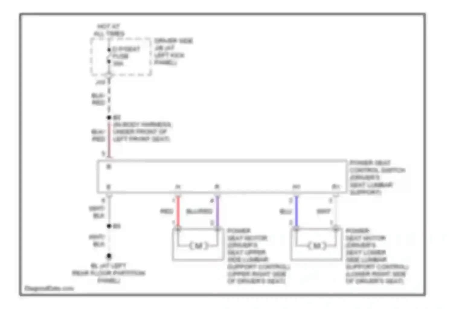 LS Lexus III facelift (2003-2006): Driver"s lumbar circuit
