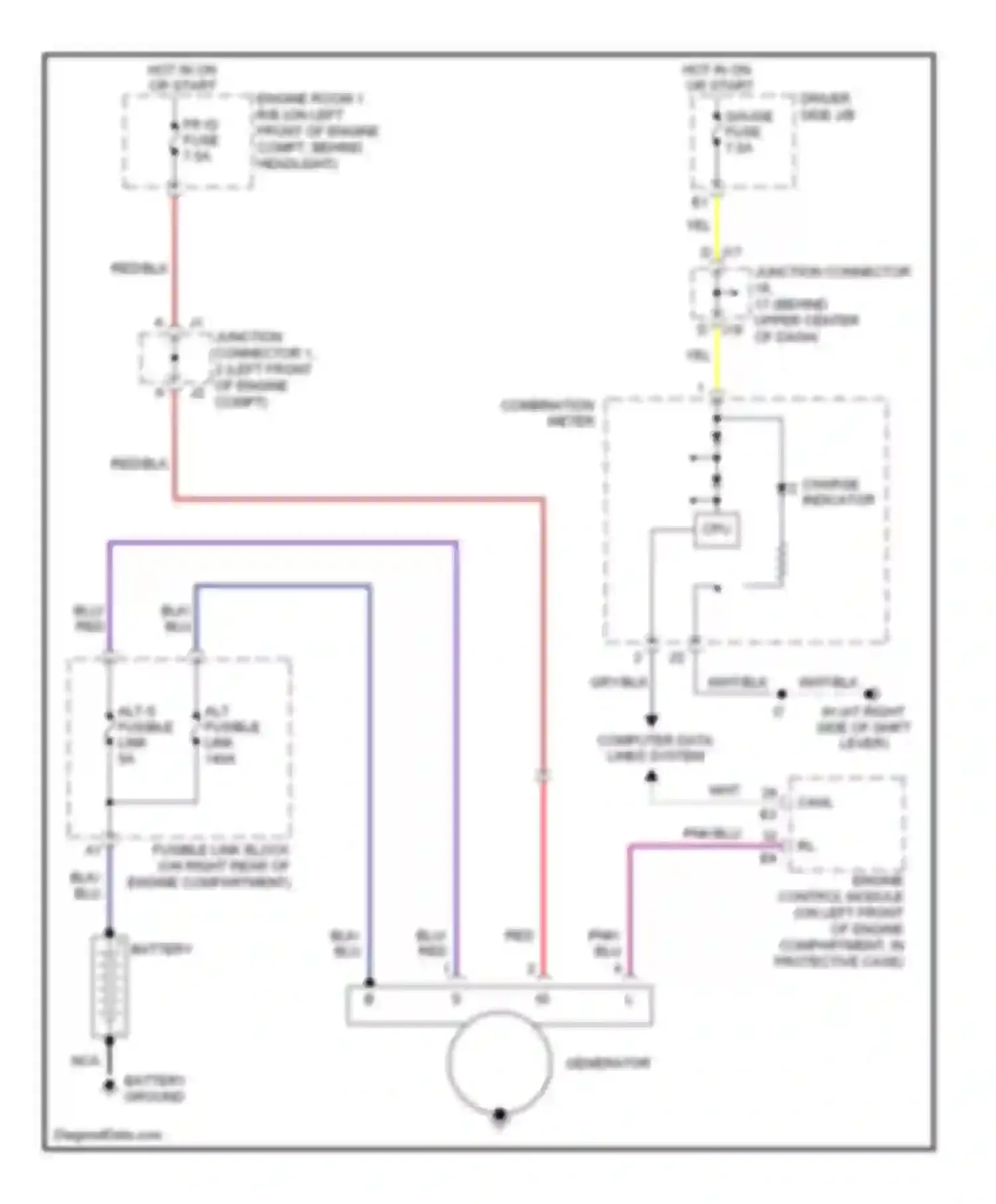 LS Lexus III facelift (2003-2006): Charging circuit