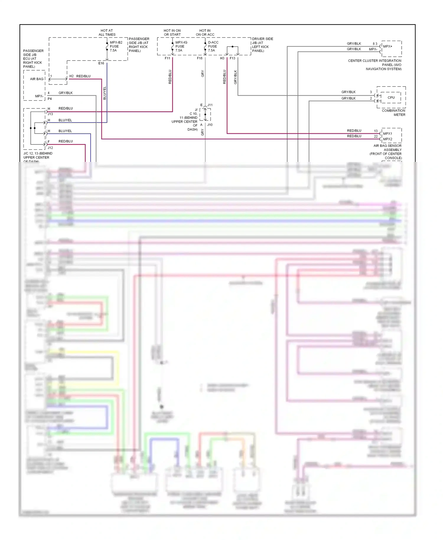 Lexus LS III facelift (2003-2006) 3 2 cpu wiring diagram  (1 of 1)