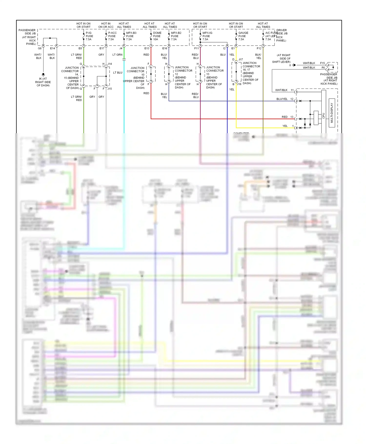 Lexus LS III facelift (2003-2006) a/c control assembly wiring diagram  (3 of 8)