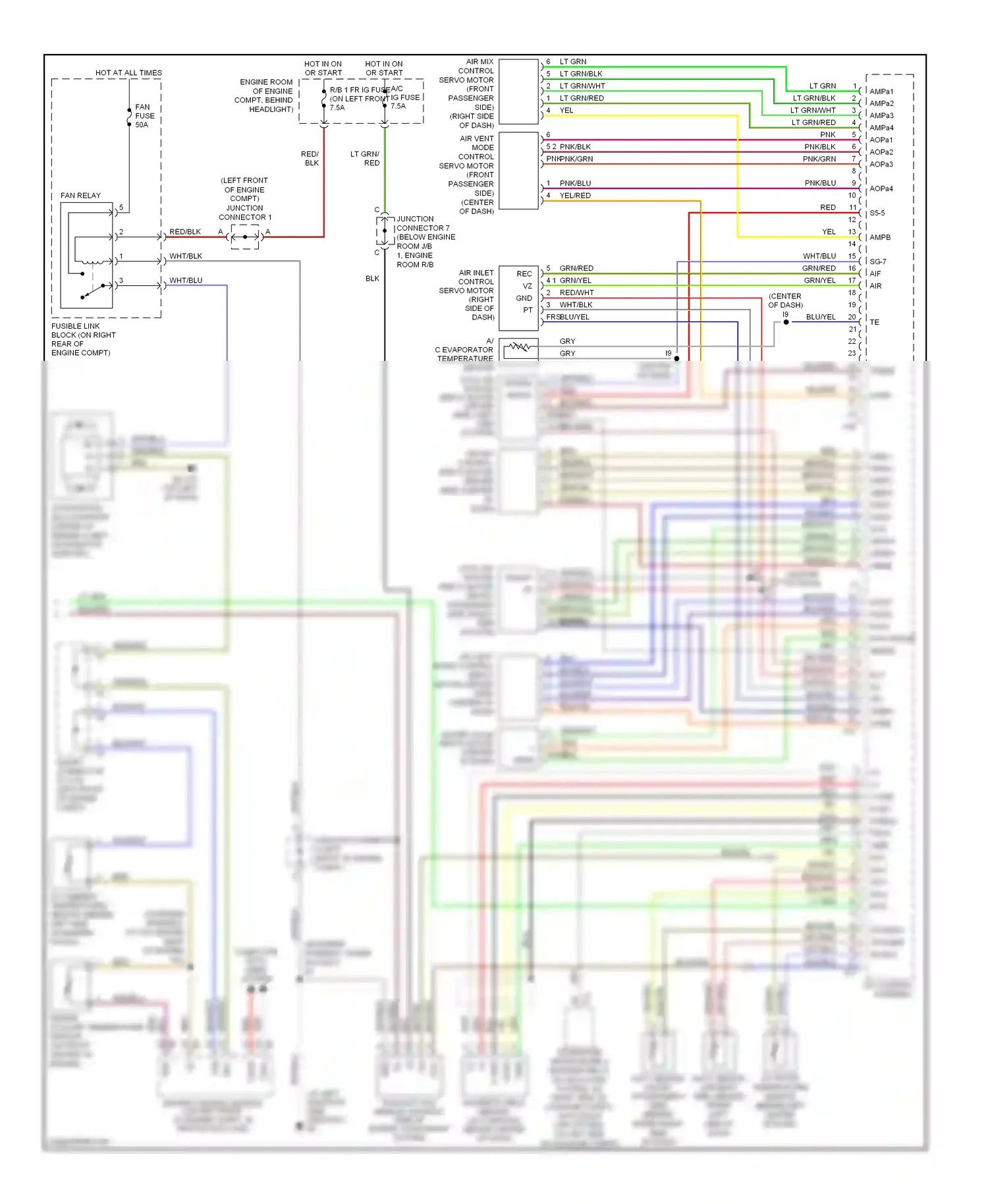 Lexus LS III facelift (2003-2006) a/c control assembly wiring diagram  (2 of 8)