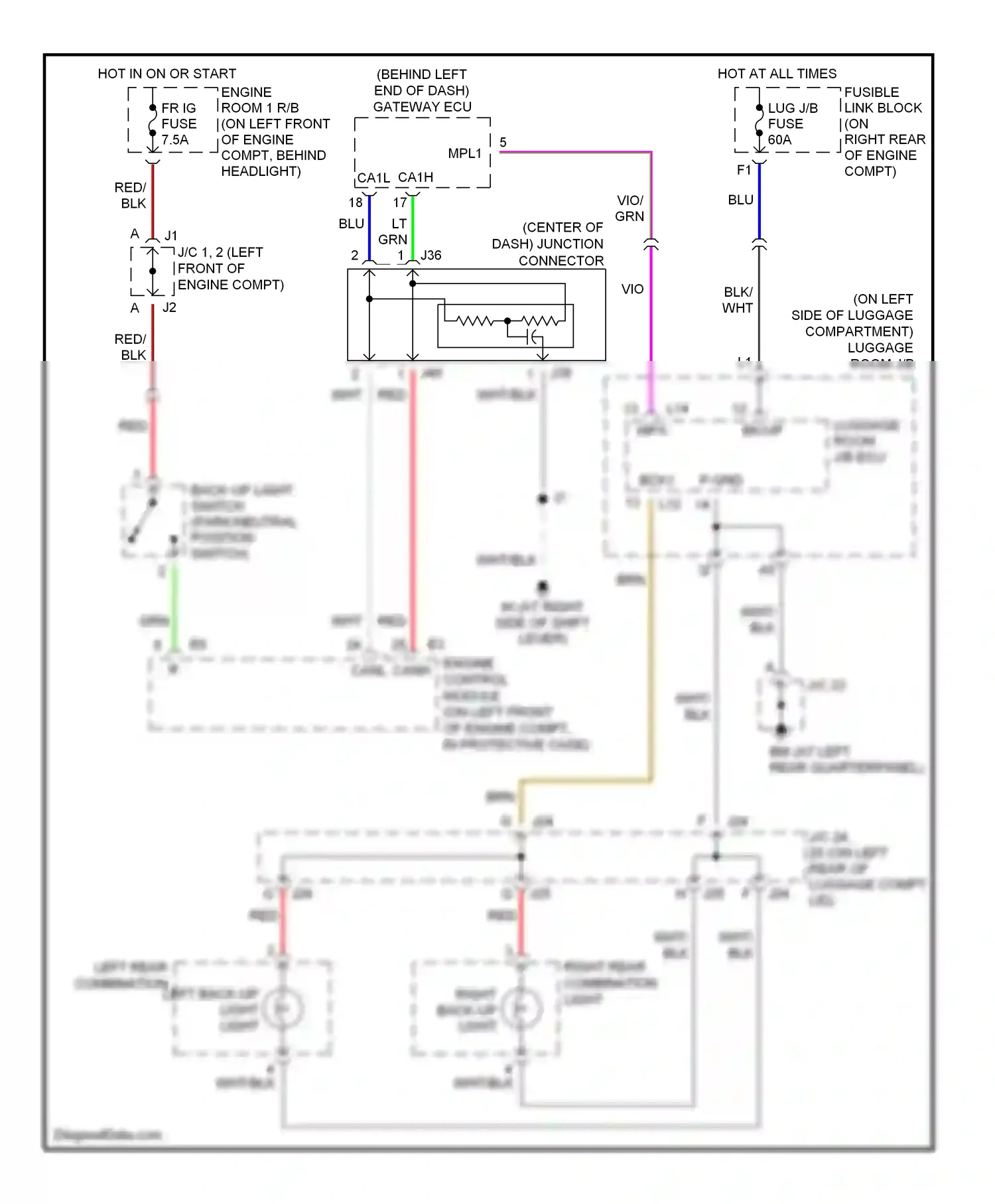 Lexus LS III facelift (2003-2006) blu wiring diagram  (33 of 83)