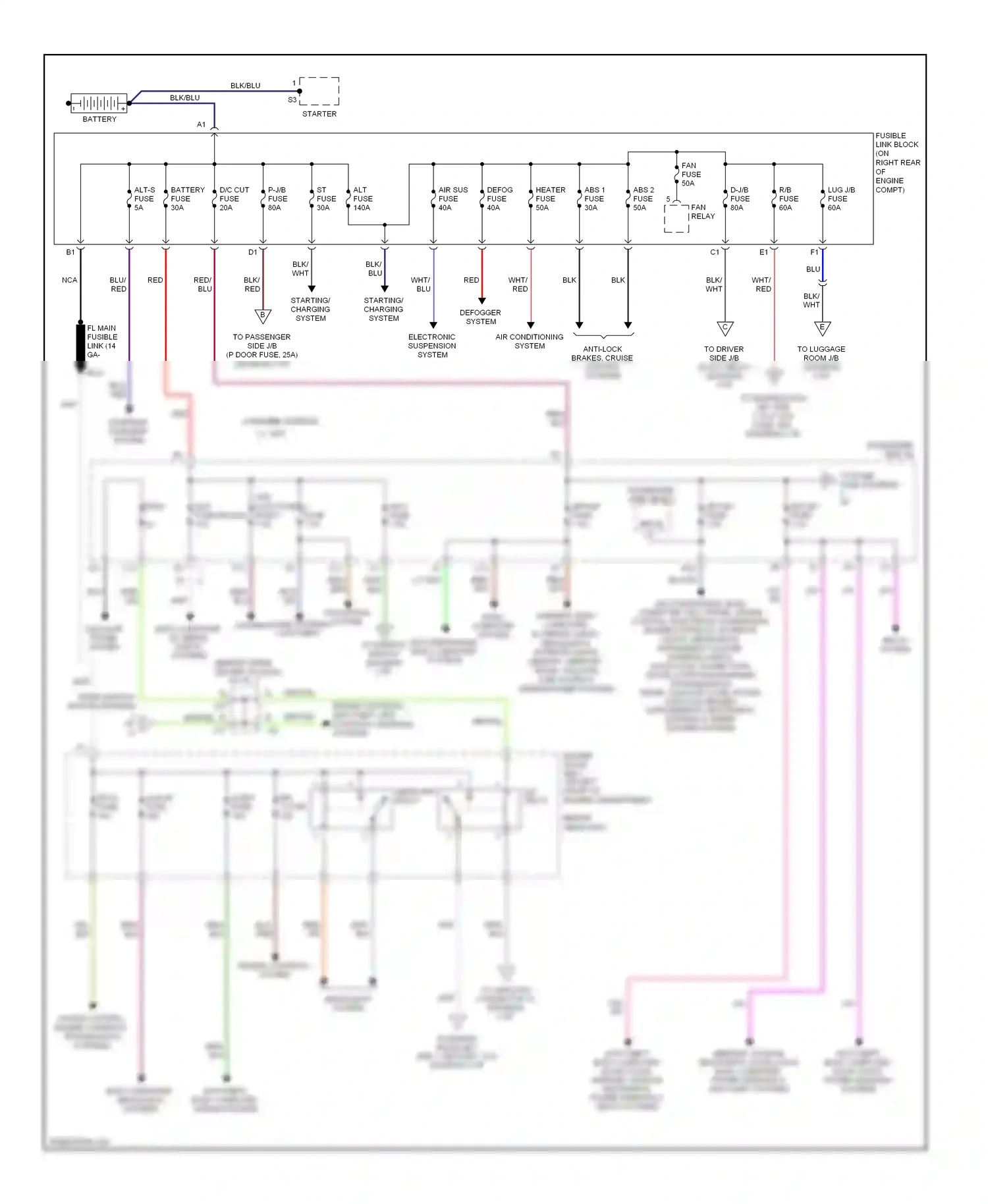 Lexus LS III facelift (2003-2006) body computer system wiring diagram  (1 of 1)