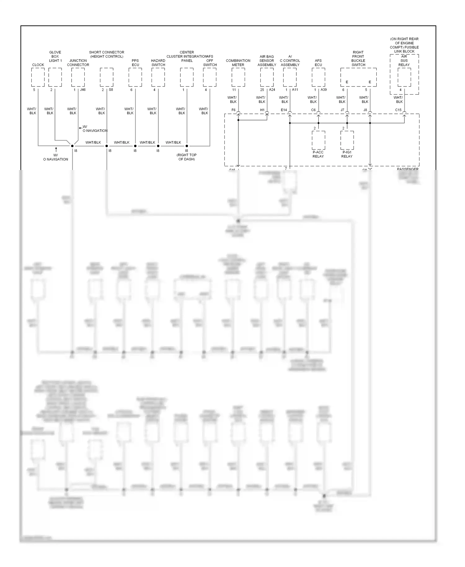 Lexus LS III facelift (2003-2006) combination meter wiring diagram  (14 of 25)