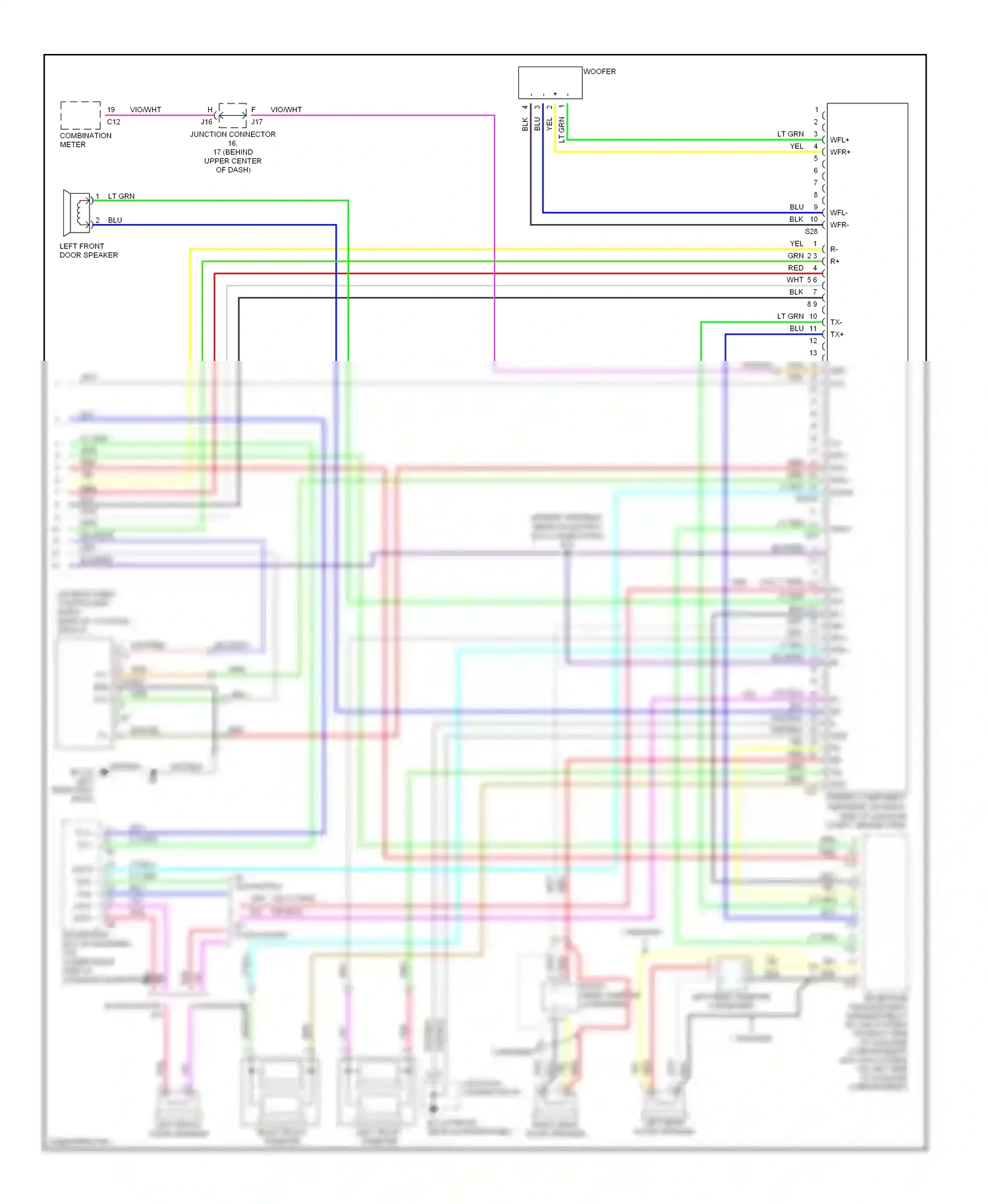 Lexus LS III facelift (2003-2006) combination meter wiring diagram  (20 of 25)