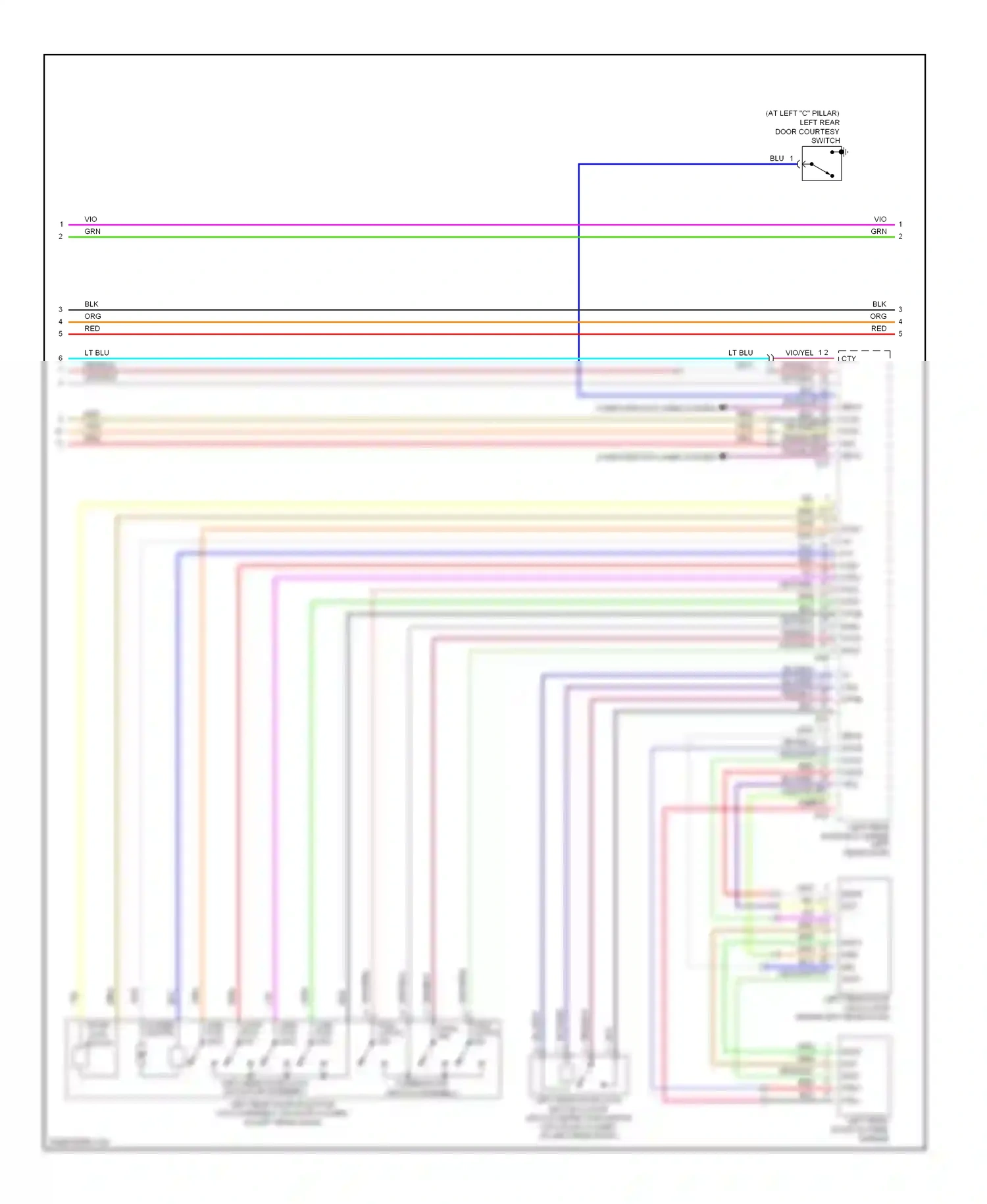 Lexus LS III facelift (2003-2006) combination switch assembly wiring diagram  (7 of 8)
