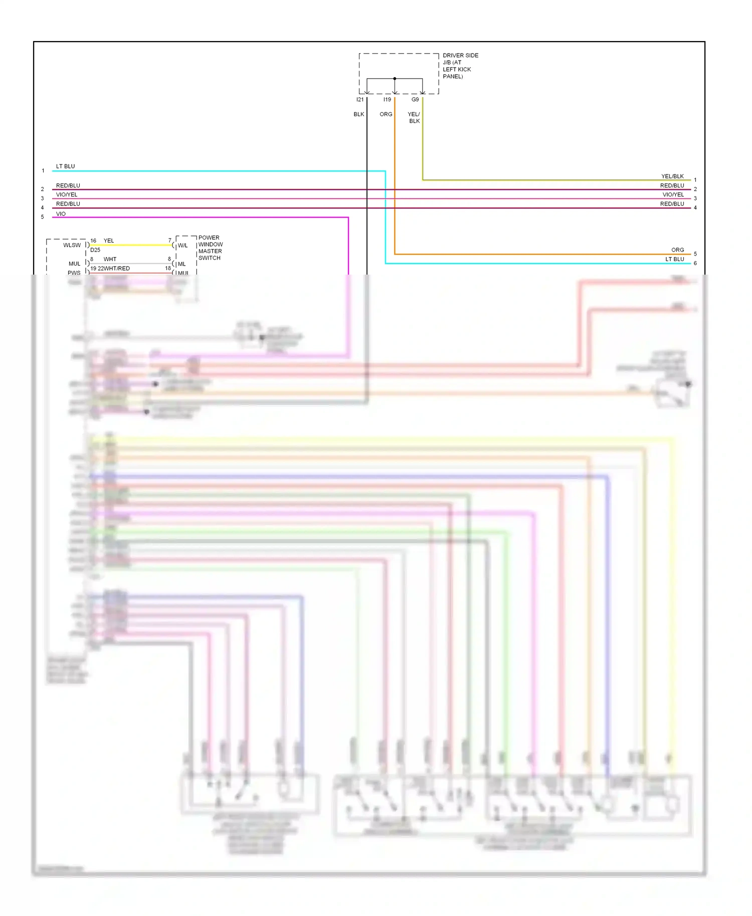 Lexus LS III facelift (2003-2006) combination switch assembly wiring diagram  (1 of 8)