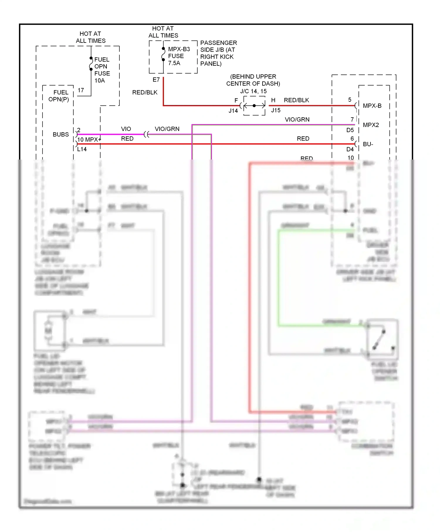 Lexus LS III facelift (2003-2006) combination switch wiring diagram  (4 of 9)