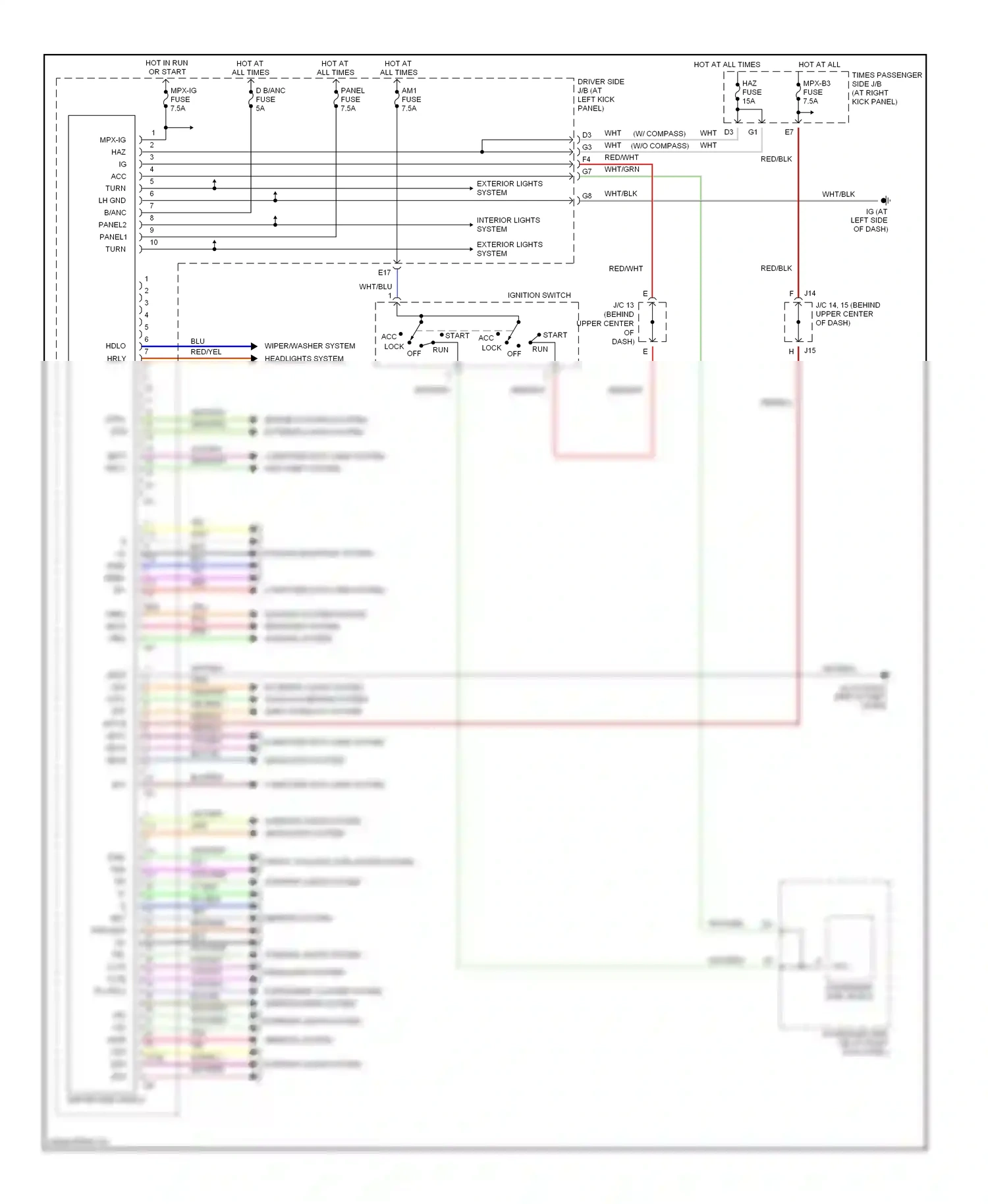 Lexus LS III facelift (2003-2006) computer data lines system anti-theft system wiring diagram  (1 of 1)