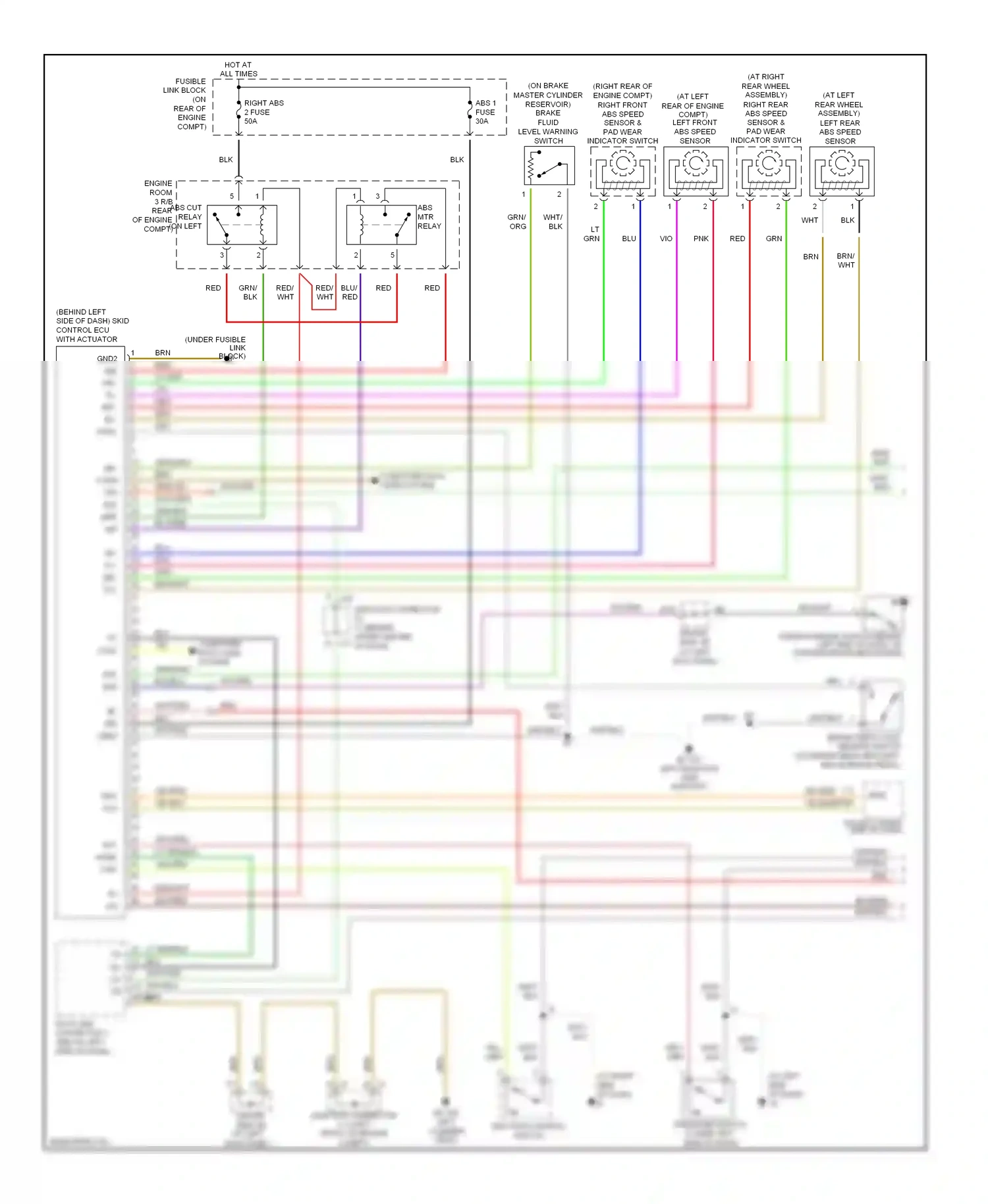 Lexus LS III facelift (2003-2006) computer data lines system wiring diagram  (1 of 51)