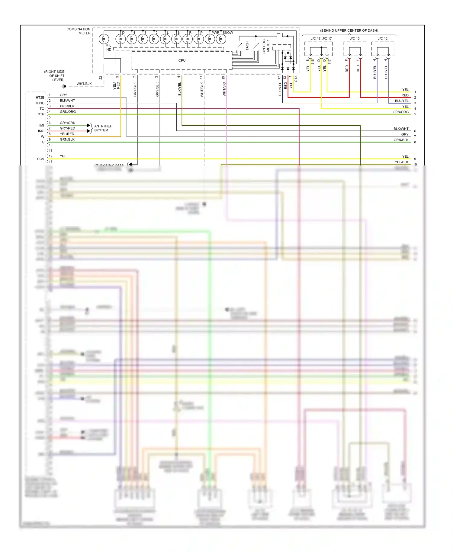 Lexus LS III facelift (2003-2006) computer data lines system wiring diagram  (29 of 51)