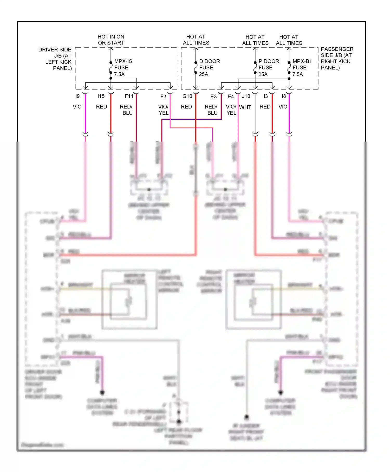 Lexus LS III facelift (2003-2006) computer data lines system wiring diagram  (27 of 51)