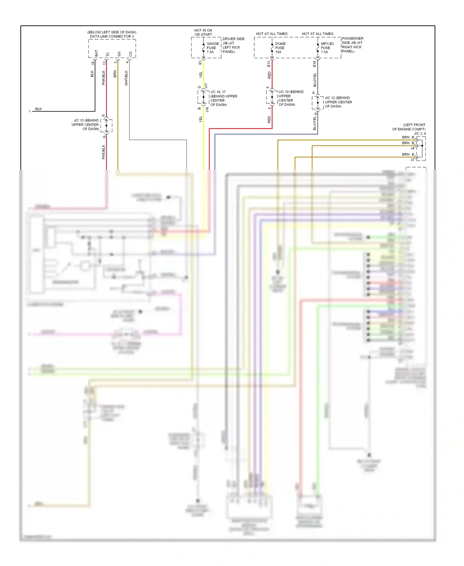 Lexus LS III facelift (2003-2006) computer data lines system wiring diagram  (24 of 51)