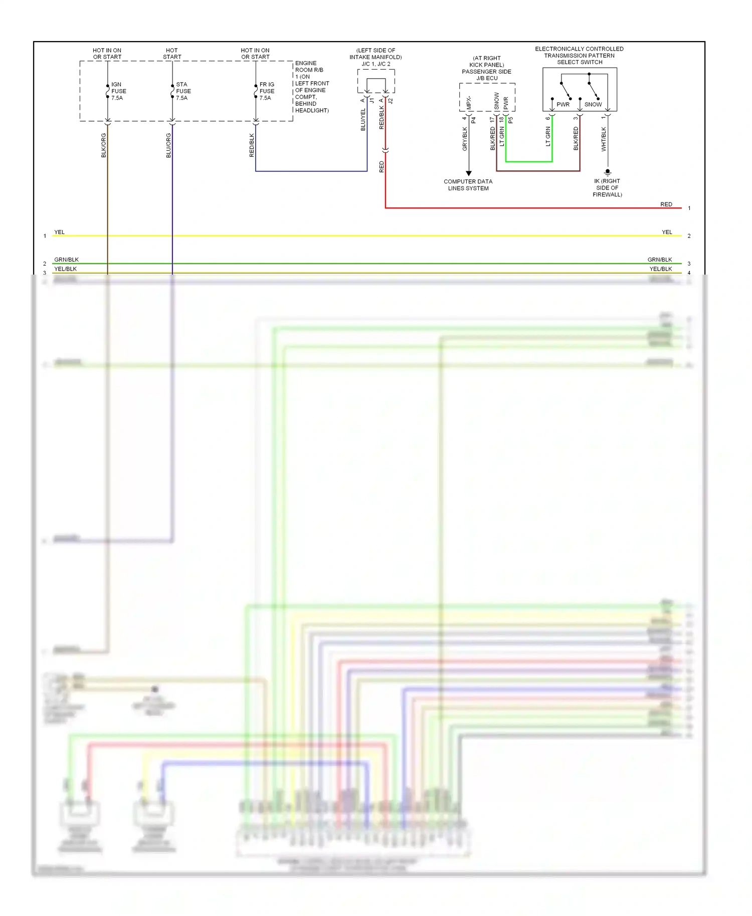 Lexus LS III facelift (2003-2006) computer data lines system wiring diagram  (42 of 51)