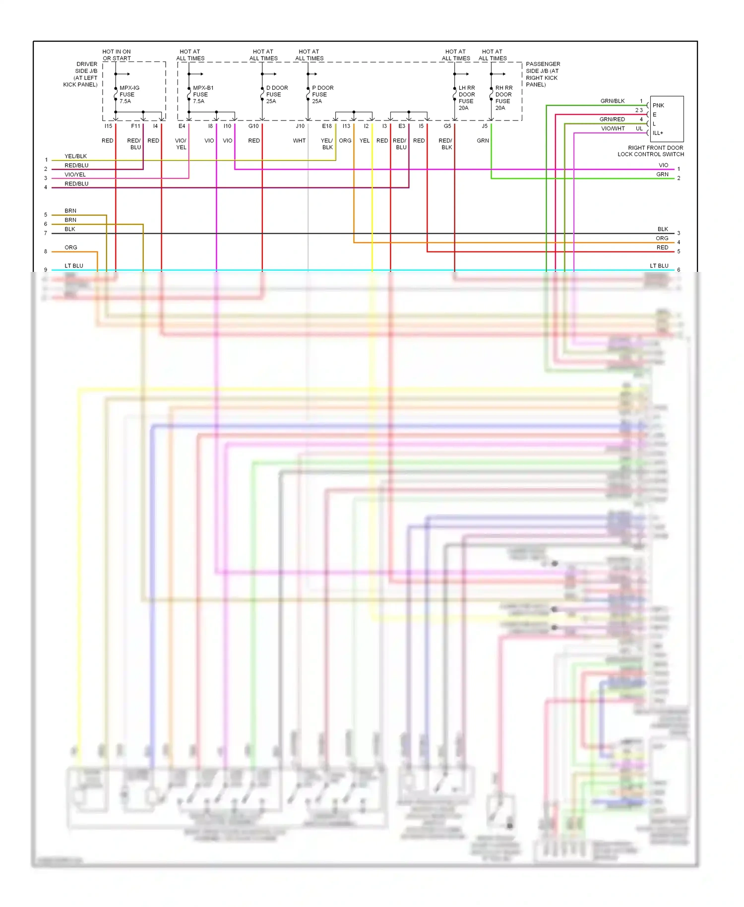 Lexus LS III facelift (2003-2006) computer data lines system wiring diagram  (18 of 51)