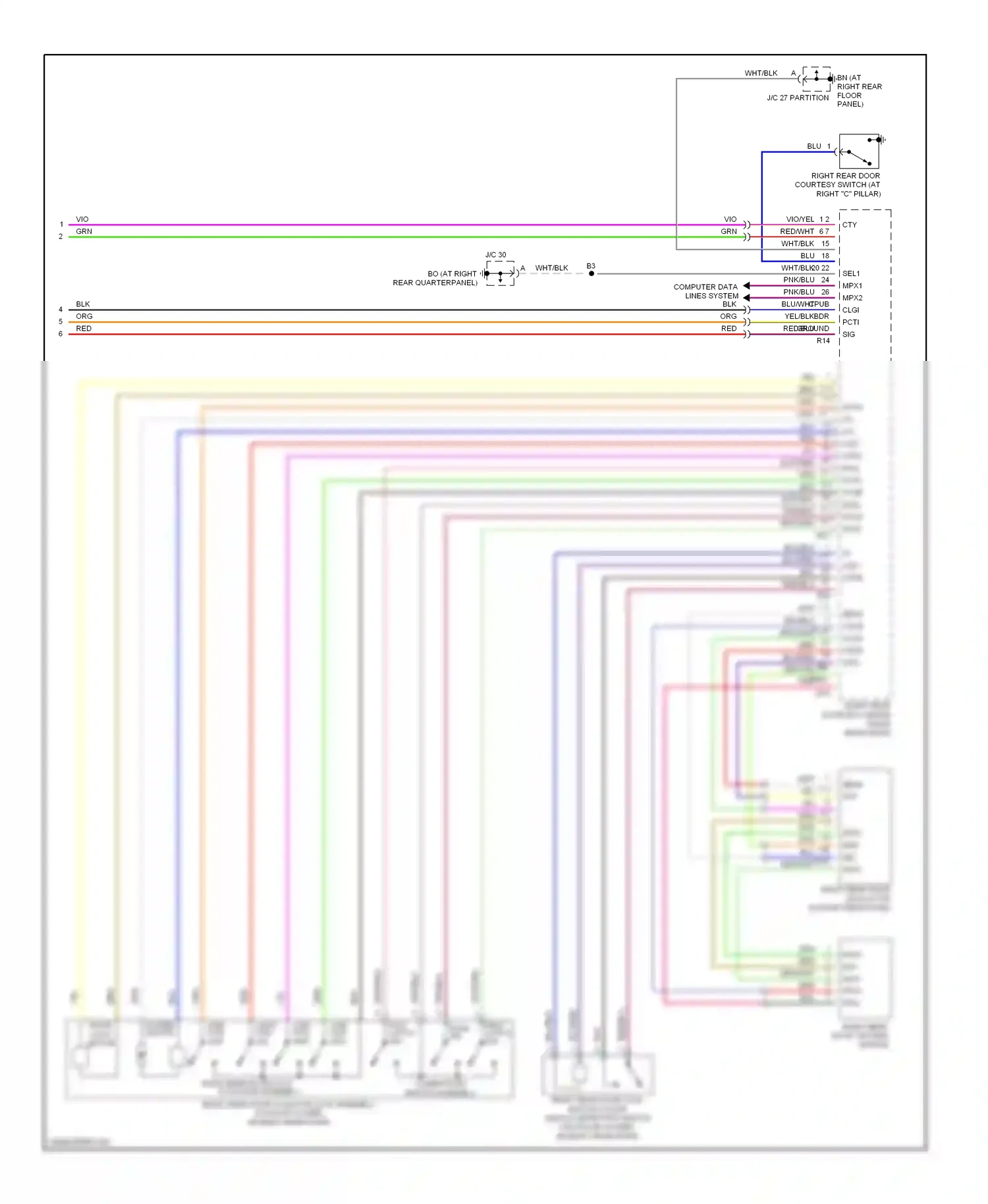 Lexus LS III facelift (2003-2006) computer data lines system wiring diagram  (20 of 51)