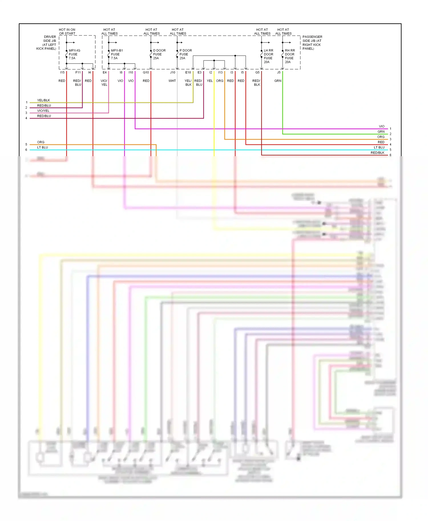 Lexus LS III facelift (2003-2006) computer data lines system wiring diagram  (15 of 51)