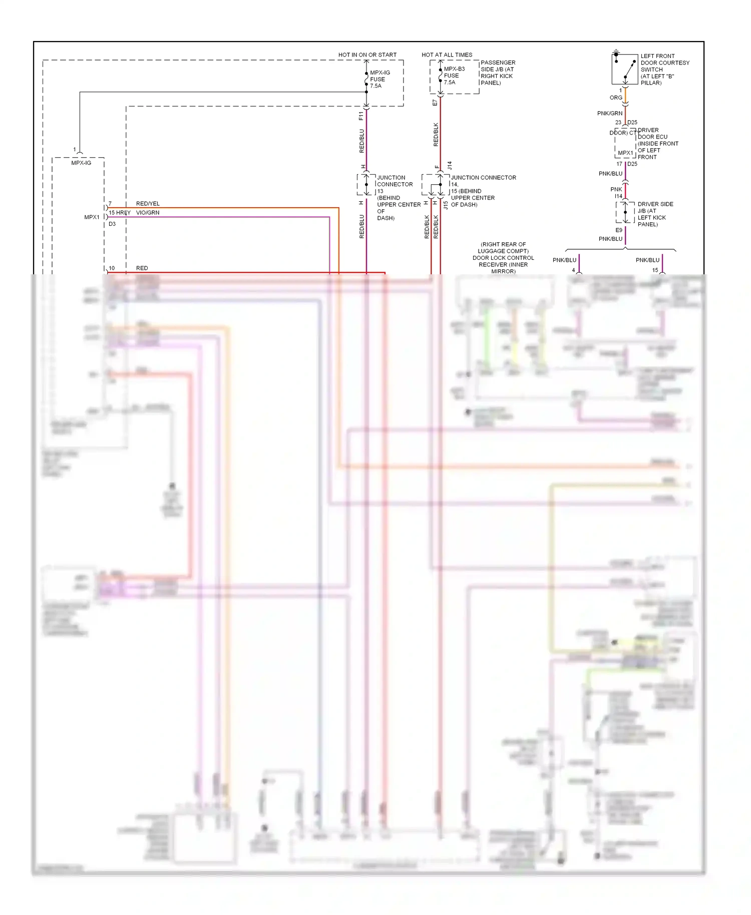 Lexus LS III facelift (2003-2006) data rssi wiring diagram  (1 of 1)